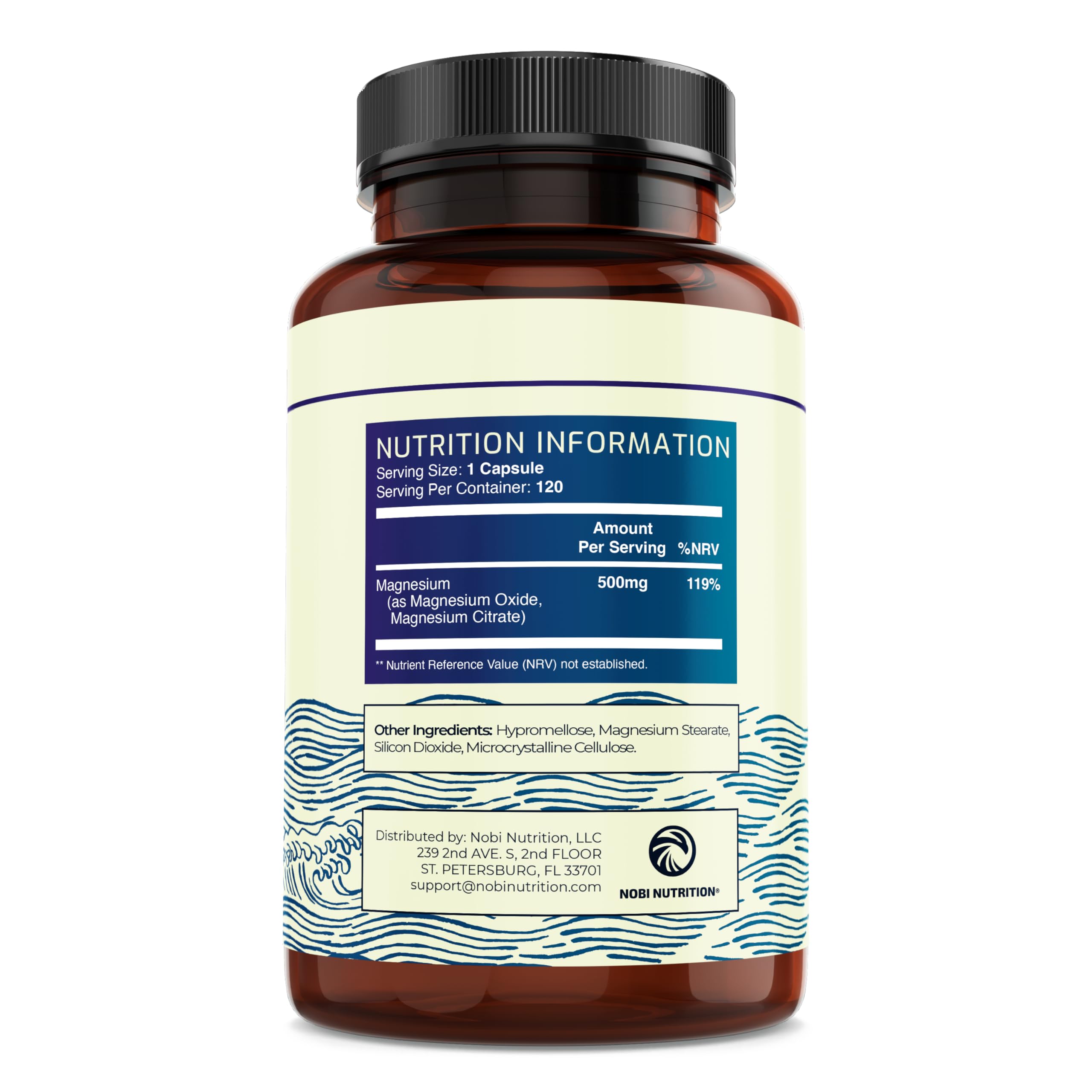 Magnesium Citrate Complex 500 MG for Calm, Relaxation, Constipation & Digestion Nobi NutritionUS supplements