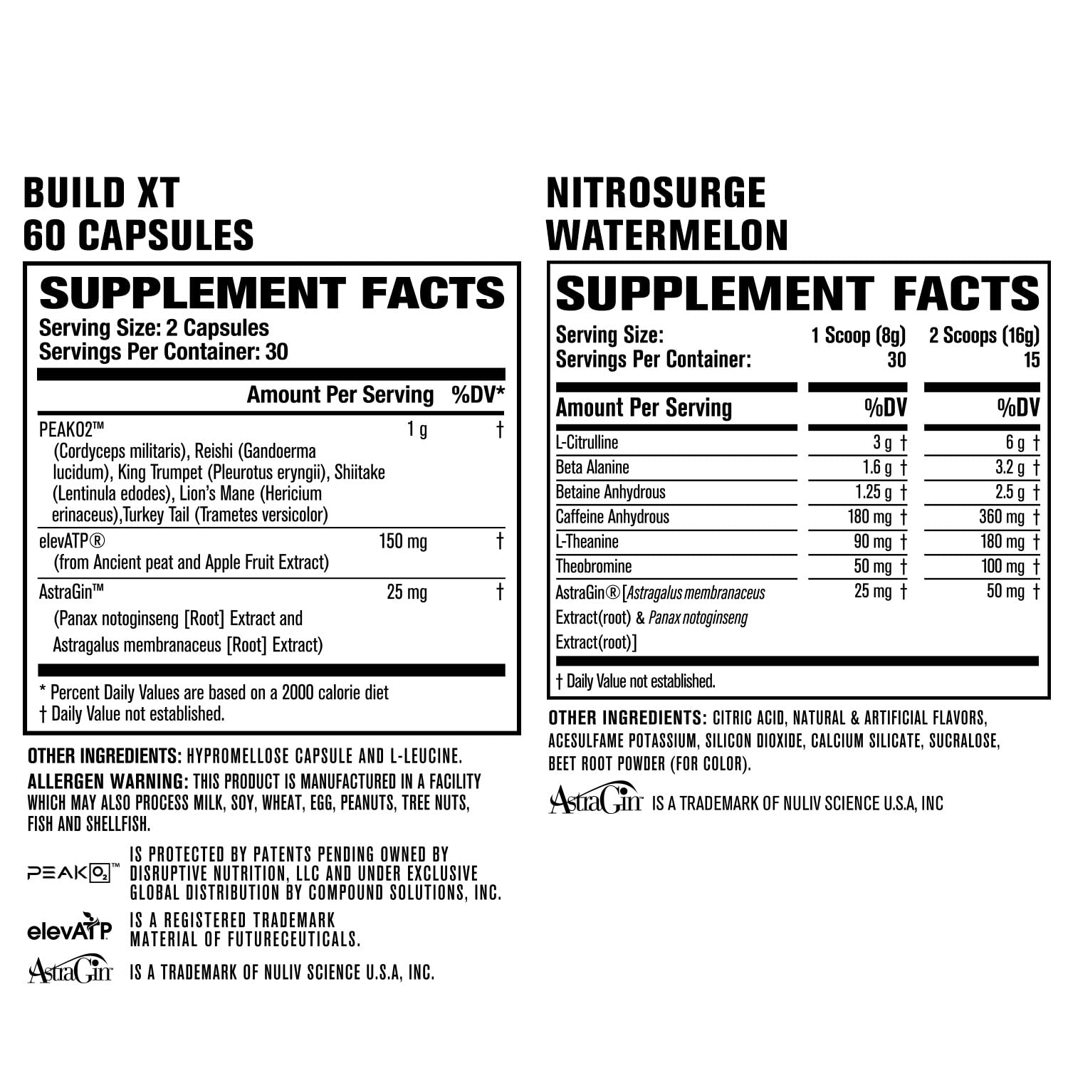 Jacked Factory Nitrosurge Pre-Workout in Watermelon & Build XT Muscle Building Bundle Jacked FactoryAu supplements