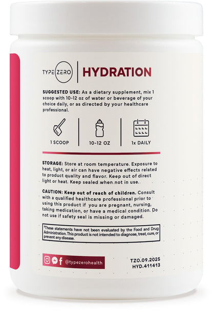 Type Zero Clean Electrolytes Hydration Powder Drink Mix + 14 Essential Vitamins & Minerals - Sugar Free, Zero Artificial Ingredients - Mixed Berry Flavor, 50 Servings Type ZeroUS supplements