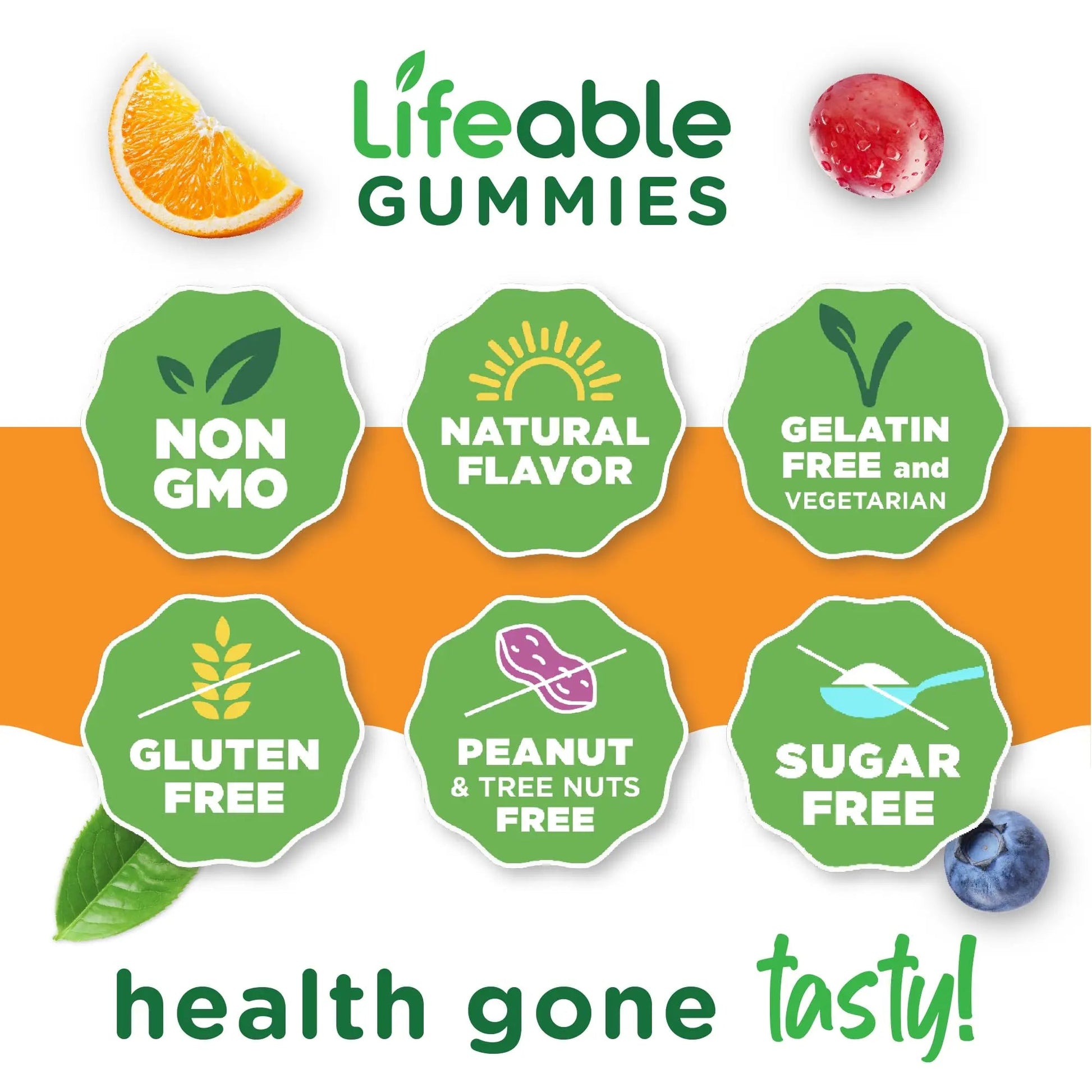 Lifeable Sugar Free Multivitamin Gummies | with Iron Vitamin A, C, D, E, Niacin, B6, Folate, B12, Biotin, Pantothenic Acid, Zinc | LifeableAu supplements