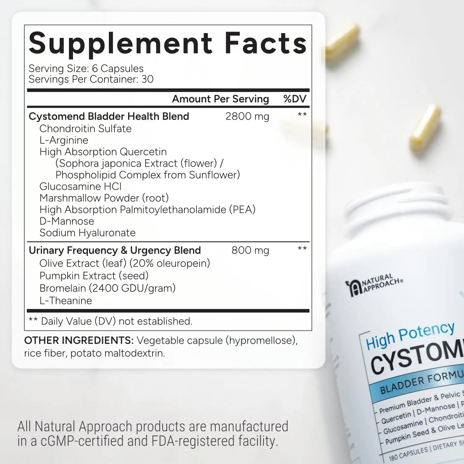 CystoMend Bladder & Pelvic Discomfort Formula (High Potency) - Supports Less Flares & Urgency* - Premium Bladder Support for Women & Men - USA Manufactured & Third-Party Tested - 180 Capsules CystoMendAu supplements