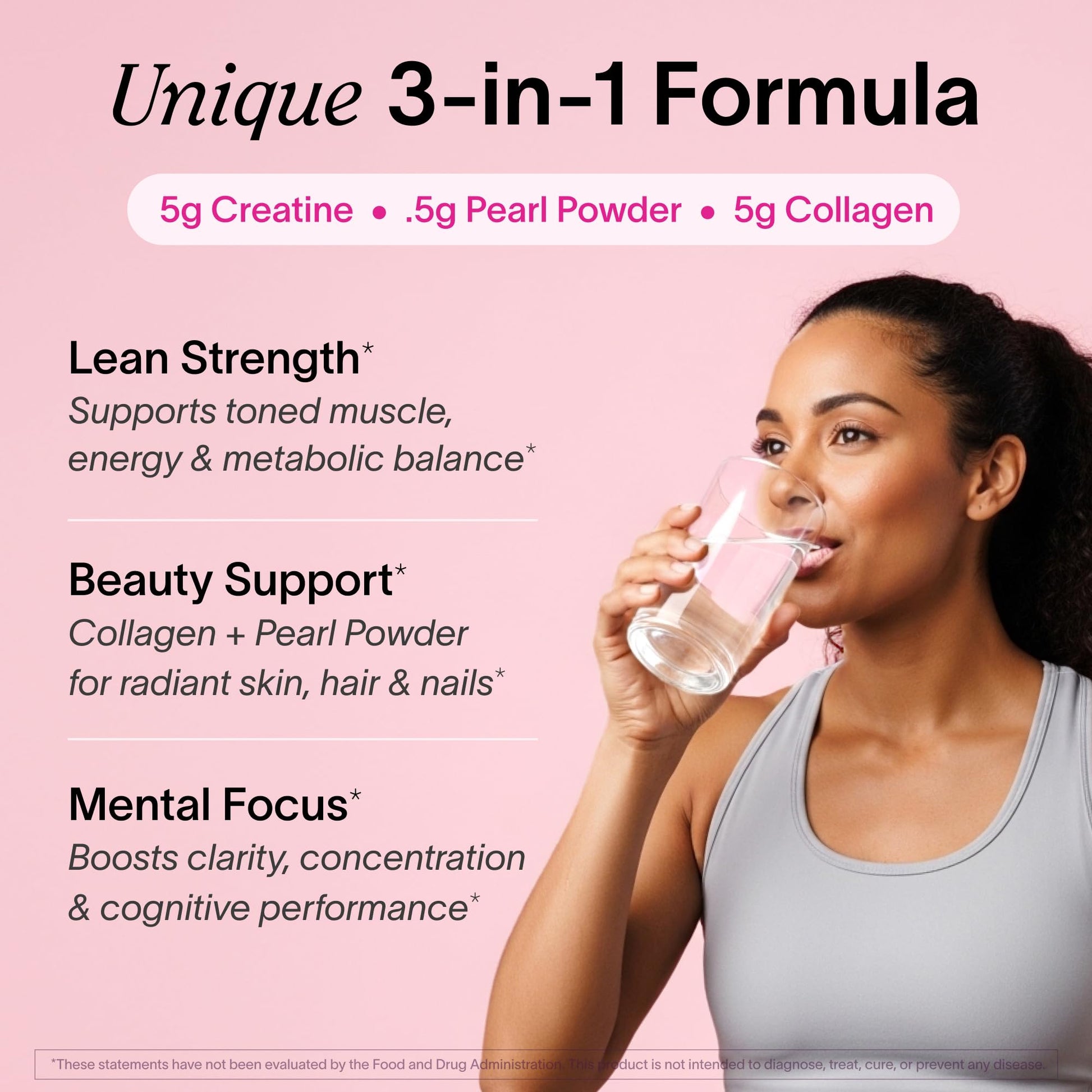 Ladywell Creatine Pearl Complex | 3-in-1 Formula for Women | Creatine Monohydrate, Collagen & Pearl Powder | Supports Energy, Skin Health, Mental Clarity, Metabolism & Lean Muscle | 30 Servings LadywellAu supplements