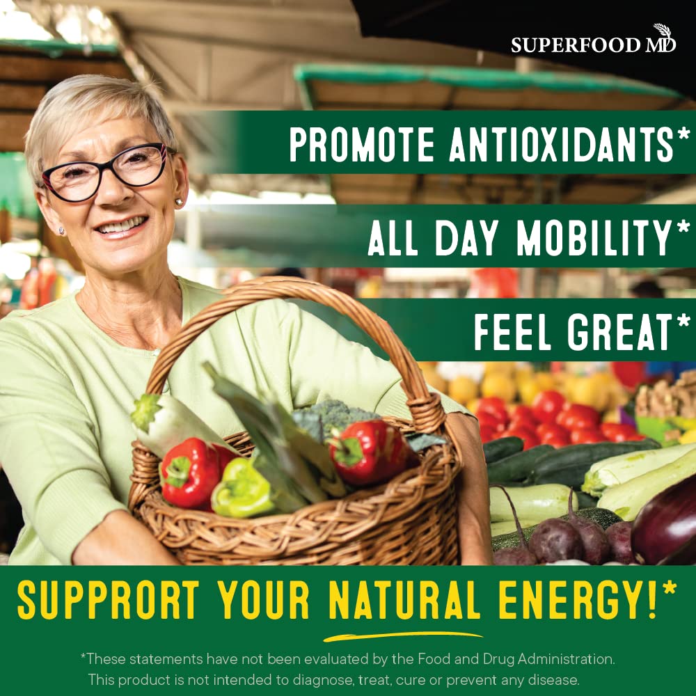 Superfood Fruit and Veggie Supplement - Fruit and Veggie Capsules 100% Whole Super Fruits and Super Vegetables Supplements & Vitamins, with Beta Carotene (720 Count (Pack of 4)) Superfood MDAu supplements