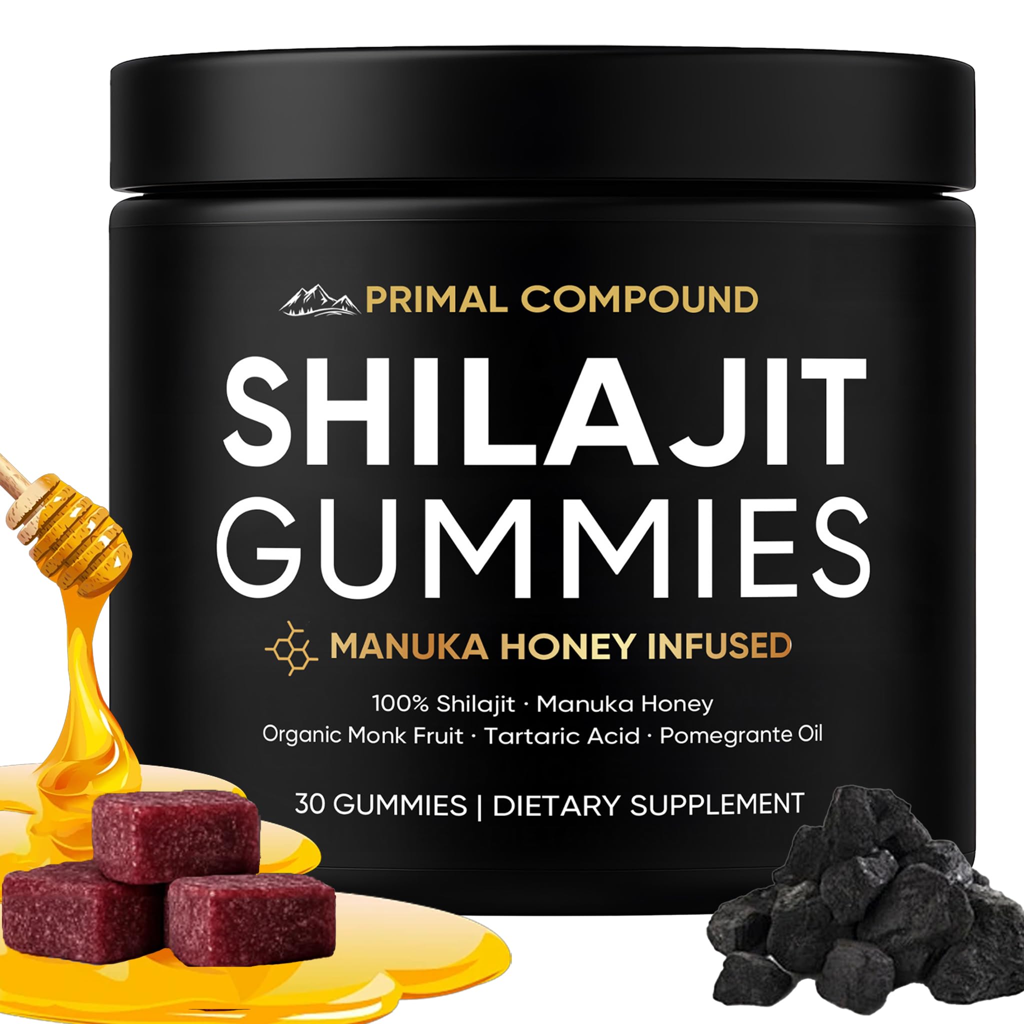 TOGOLIUN Primal Compound Shilajit Gummies for Men,with Manuka Honey, Organic Monk Fruit & Fulvic Acid, Shilajit Gummies Energy Supplements, 30 Gummies TOGOLIUNAu supplements