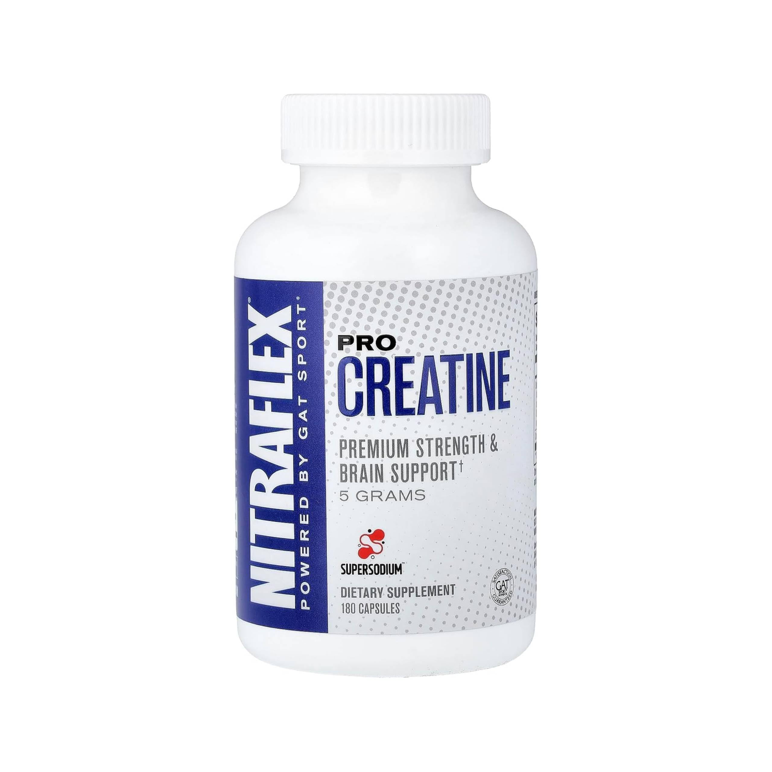 GAT SPORT Pro Creatine Capsules, Strengh, Wellness, Brain Health, Enhanced Absorption, 5 Grams, 150 Veggie Capsules GAT SPORTAu supplements