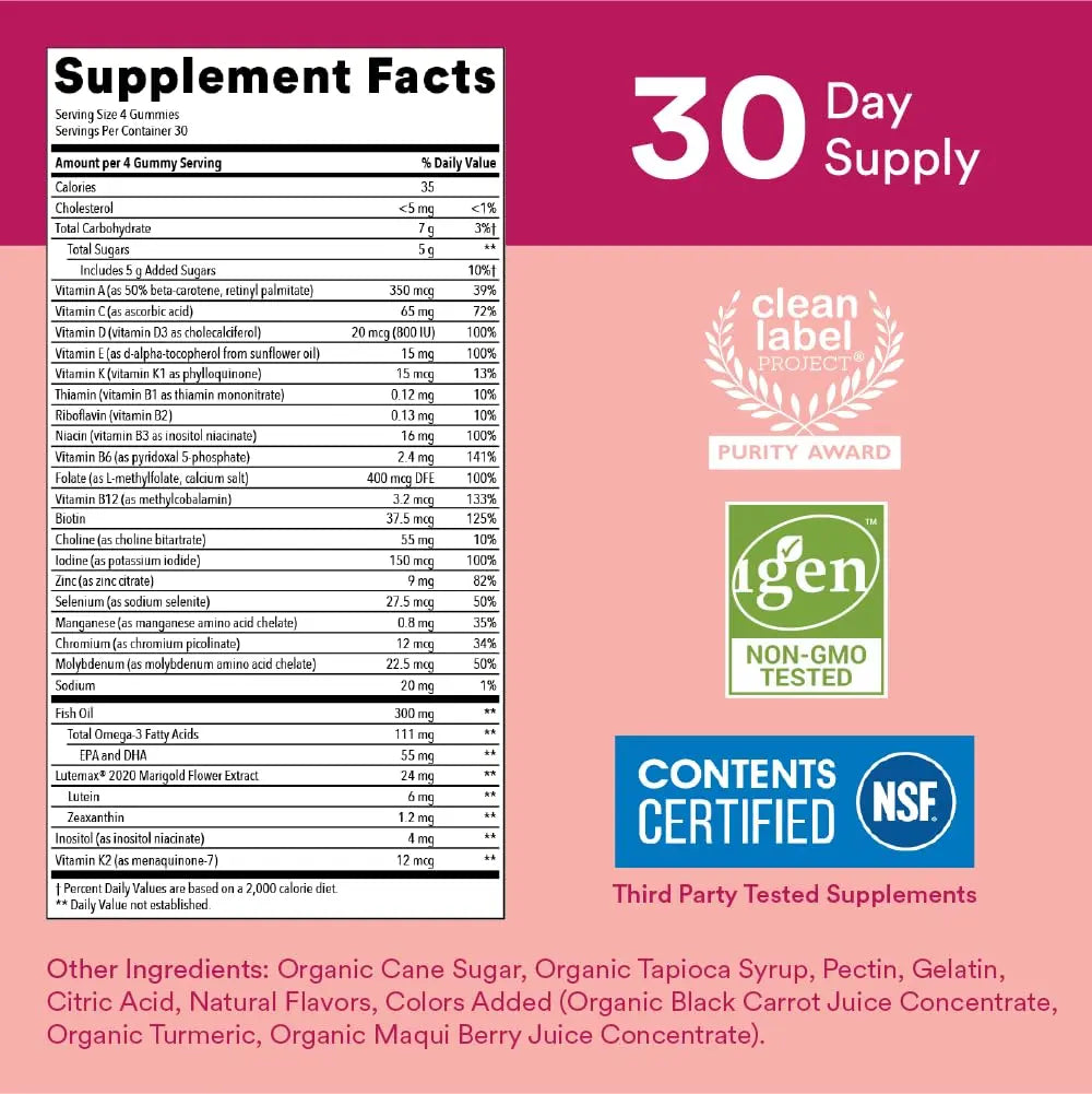 SmartyPants Teen Girl Multivitamin Gummies: Omega 3 Fish Oil (EPA/DHA), Vitamin D3, C, Vitamin B12 & Kids Multivitamin Gummies SmartyPantsAu supplements