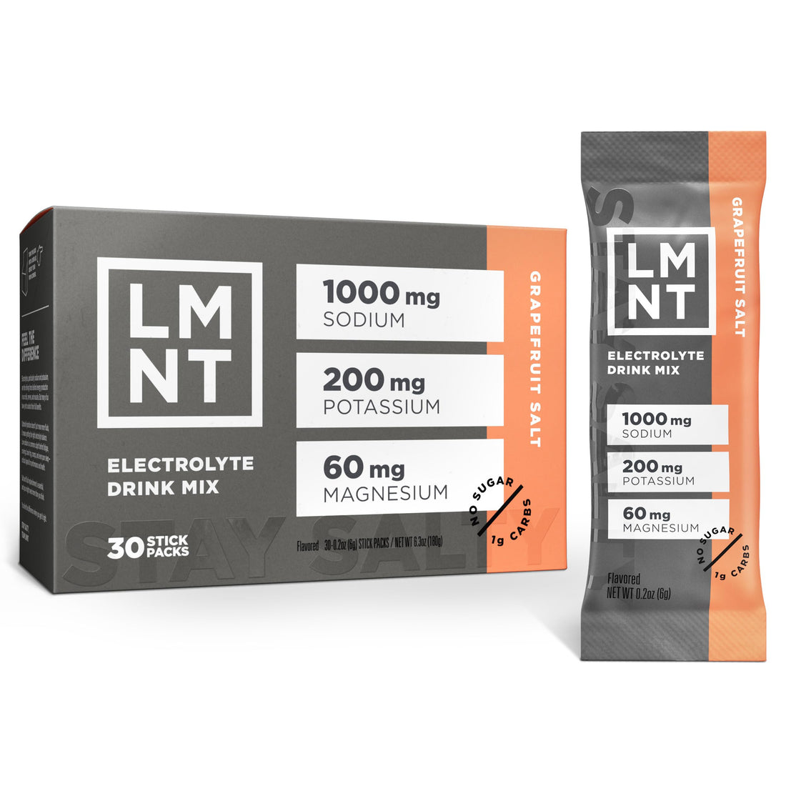 LMNT Zero Sugar Electrolytes - Grapefruit Salt | Drink Mix | 30 Count Drink LMNTUS supplements