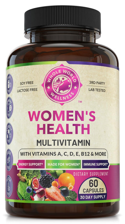 Womens Daily Multivitamins & Multimineral Supplement for Energy, Mood, Focus, Hair WHOLE WORLD WELLNESSUS supplements