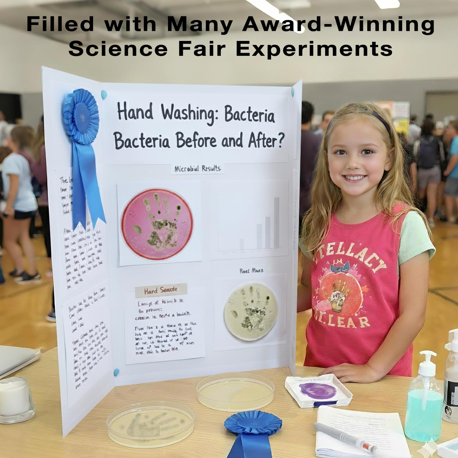 Giant Microbiology Bacteria Science Kit for Kids:2 XL 150mm Prepoured Nutrient Agar Plates, Petri Dishes with Agar & Colony Characteristics Poster for School Projects & Educational Gifts MosynexAu supplements