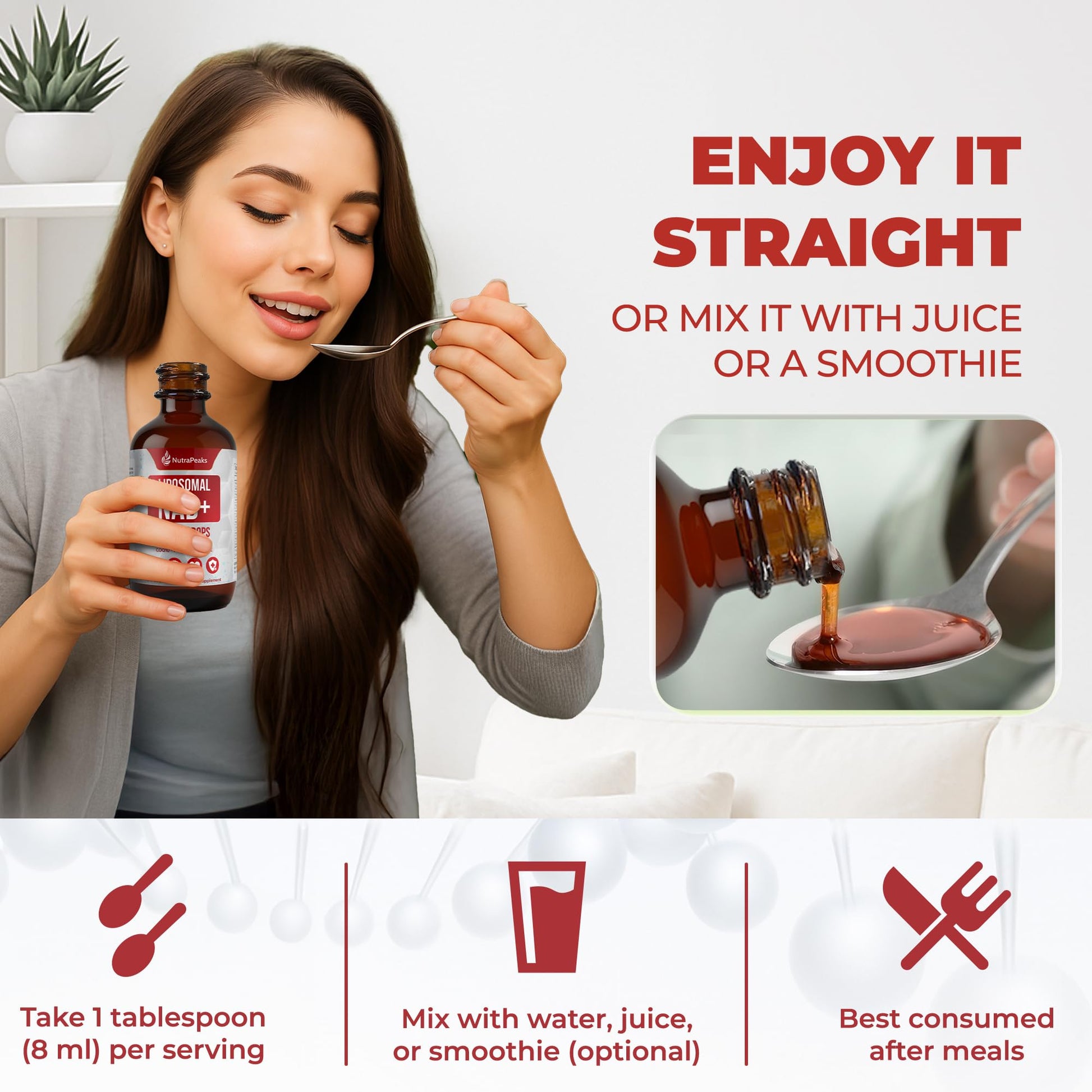 NutraPeaks NAD+ Supplement Liquid - NAD+ Supplement 1000mg, NAD+ Nicotinamide Riboside Resveratrol Supplements with PQQ, NAD+ Berry Flavor Sticks for Anti-Aging, Energy, Focus NutraPeaksAu supplements