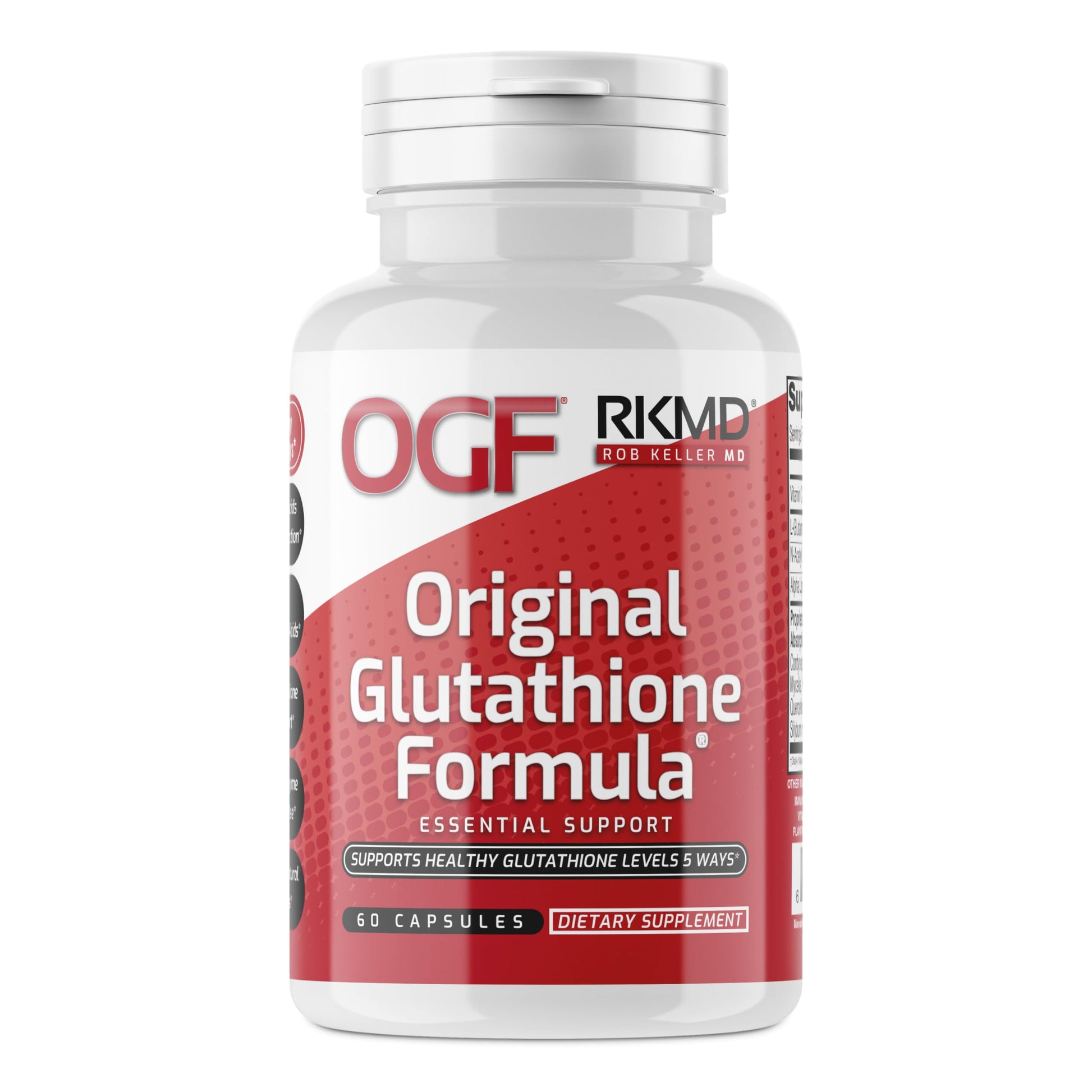 Original Glutathione Formula Essential Support, RobKellerMD, Advanced Antioxidant Formula, Helps Body Produce Glutathione Naturally for Detox, Immune Health, Mental Clarity, & Daily Wellness, 60 caps Rob Keller MDAu supplements