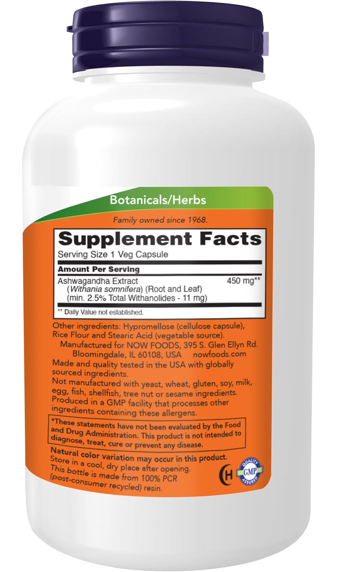 NOW Foods Ashwagandha Extract 450 mg Vegan, Kosher, Non-GMO - 240 Veg Capsules, NOW FoodsAu supplements