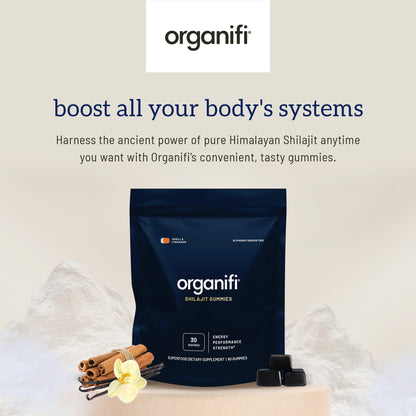 Organifi - Shilajit Gummies - Supports Natural Energy and Strength - Vanilla Cinnamon OrganifiUS supplements