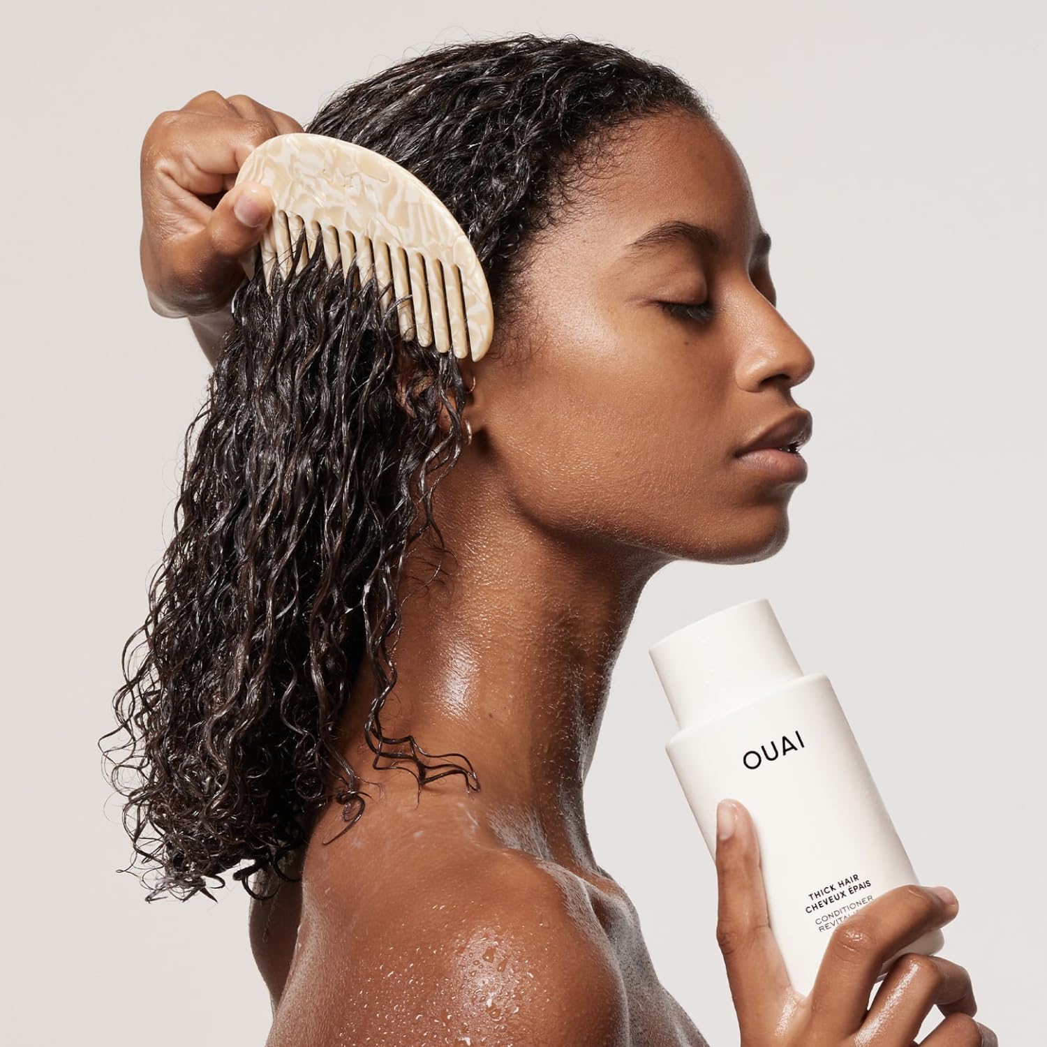 OUAI Thick Hair Conditioner Refill - Moisturizing Conditioner for Dry, Frizzy Hair - Keratin, Marshmallow Root, Shea Butter and Avocado Oil - Paraben, Phthalate & Sulfate Free (32 Oz) OUAIAu supplements