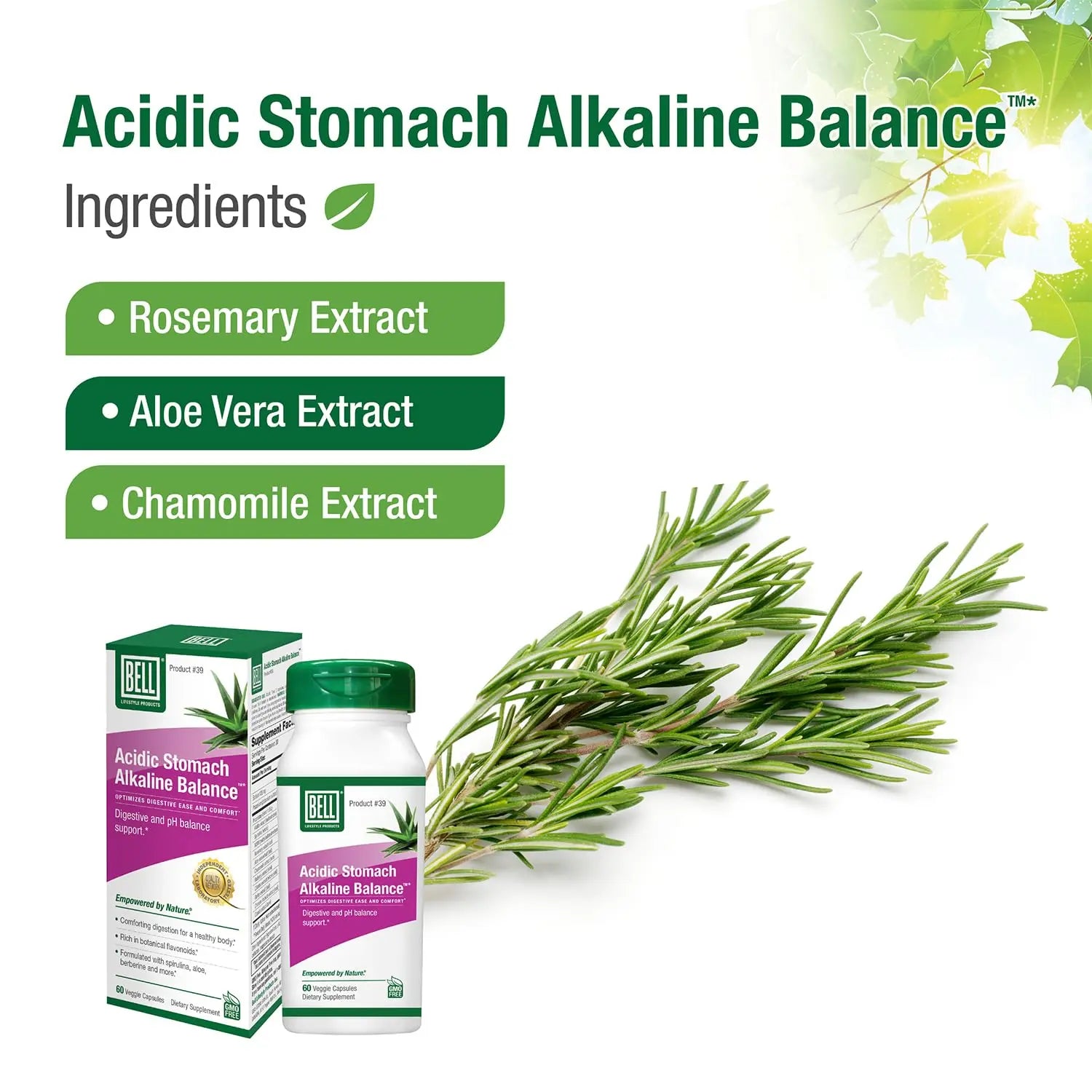 Bell Acidic Stomach Alkaline Balance Lifestyle Products | Helps Maintain Healthy pH Levels | 60 Capsules Bellnz supplements