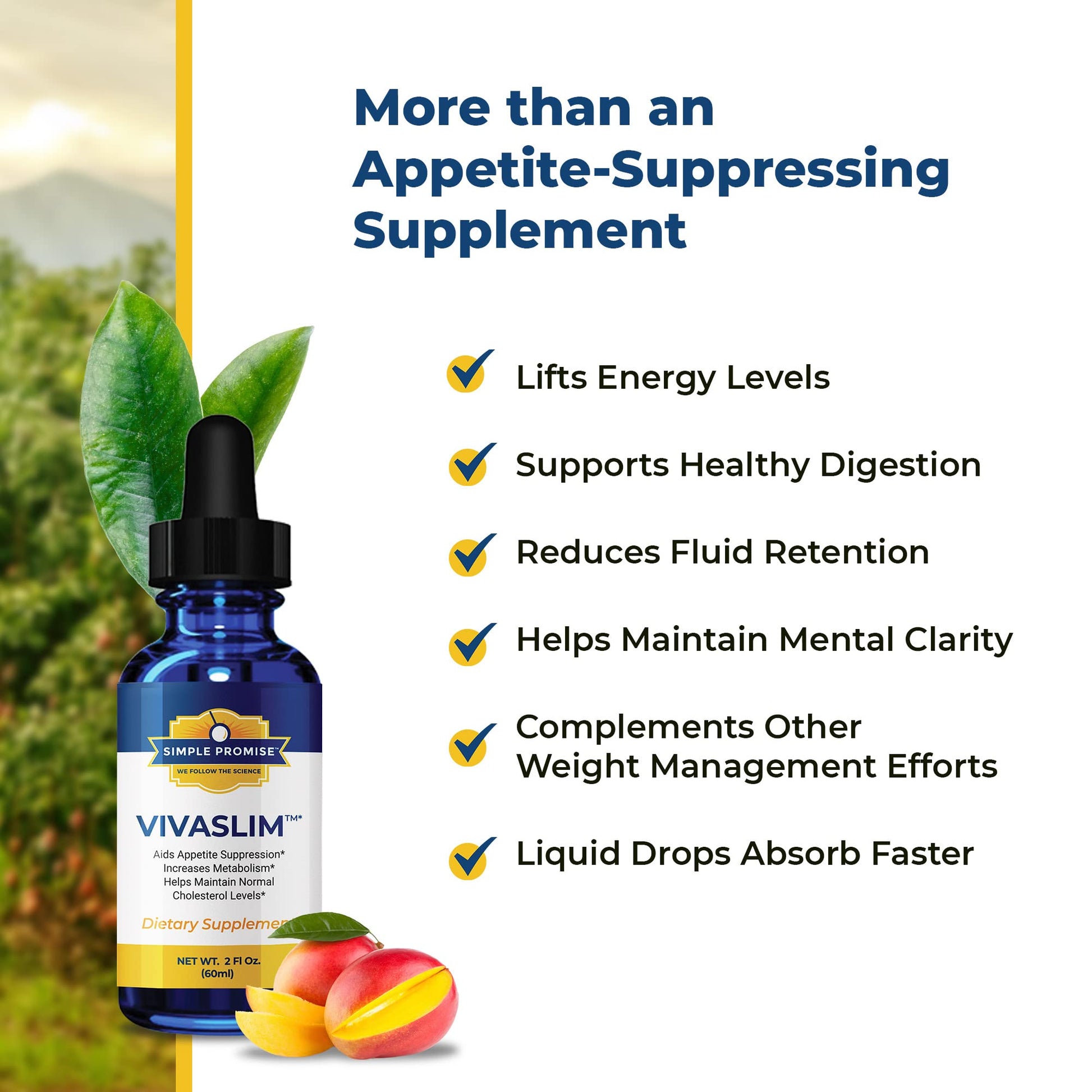 Simple Promise - VivaSlim - Natural Liquid Drops with African Mango, 2 fl oz Simple PromiseAu supplements