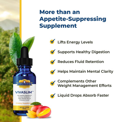 Simple Promise - VivaSlim - Natural Liquid Drops with African Mango, 2 fl oz Simple PromiseUS supplements