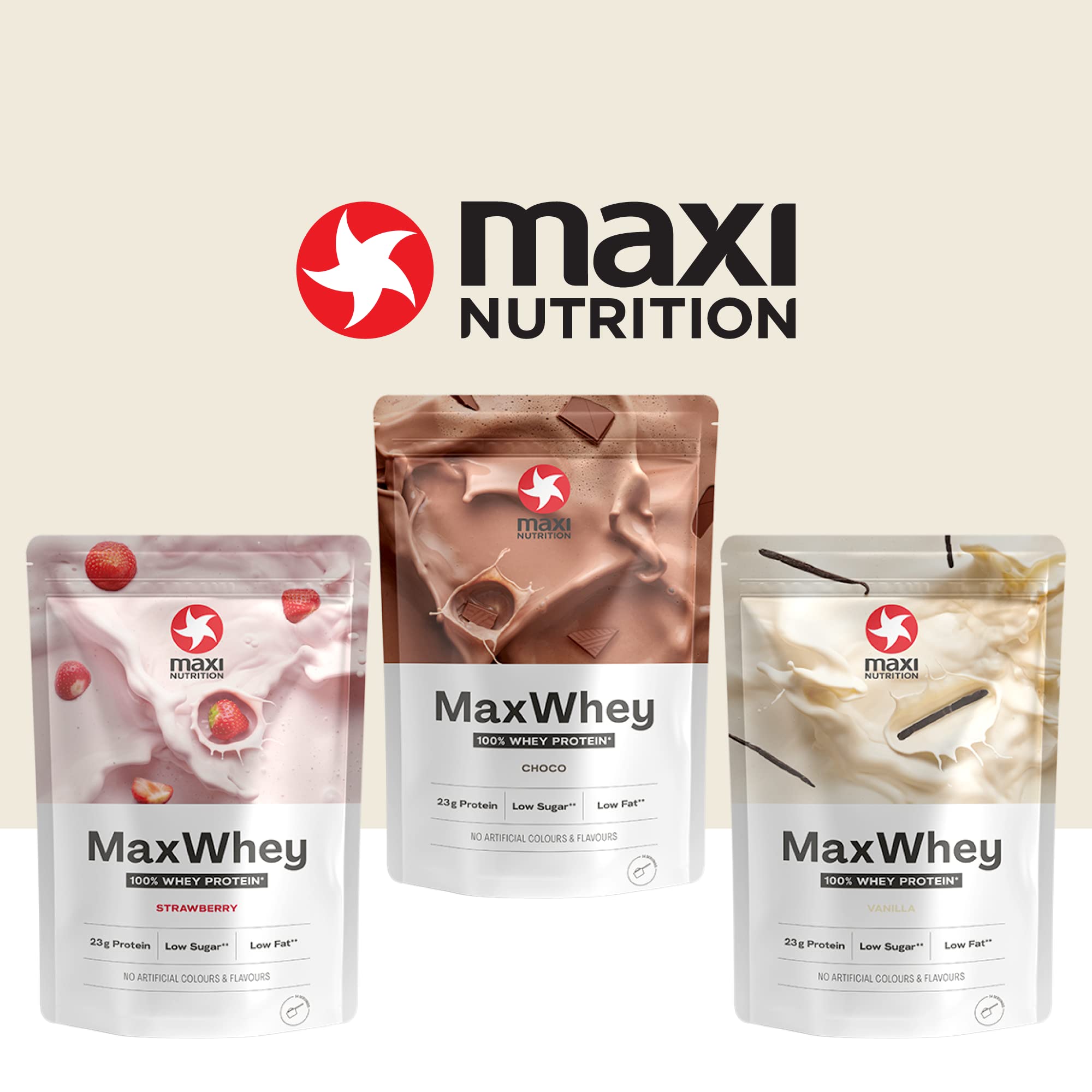MaxiNutrition - MaxWhey - Whey Protein Powder Strawberry - Low-Fat - Low Sugar MaxiNutritionAu supplements