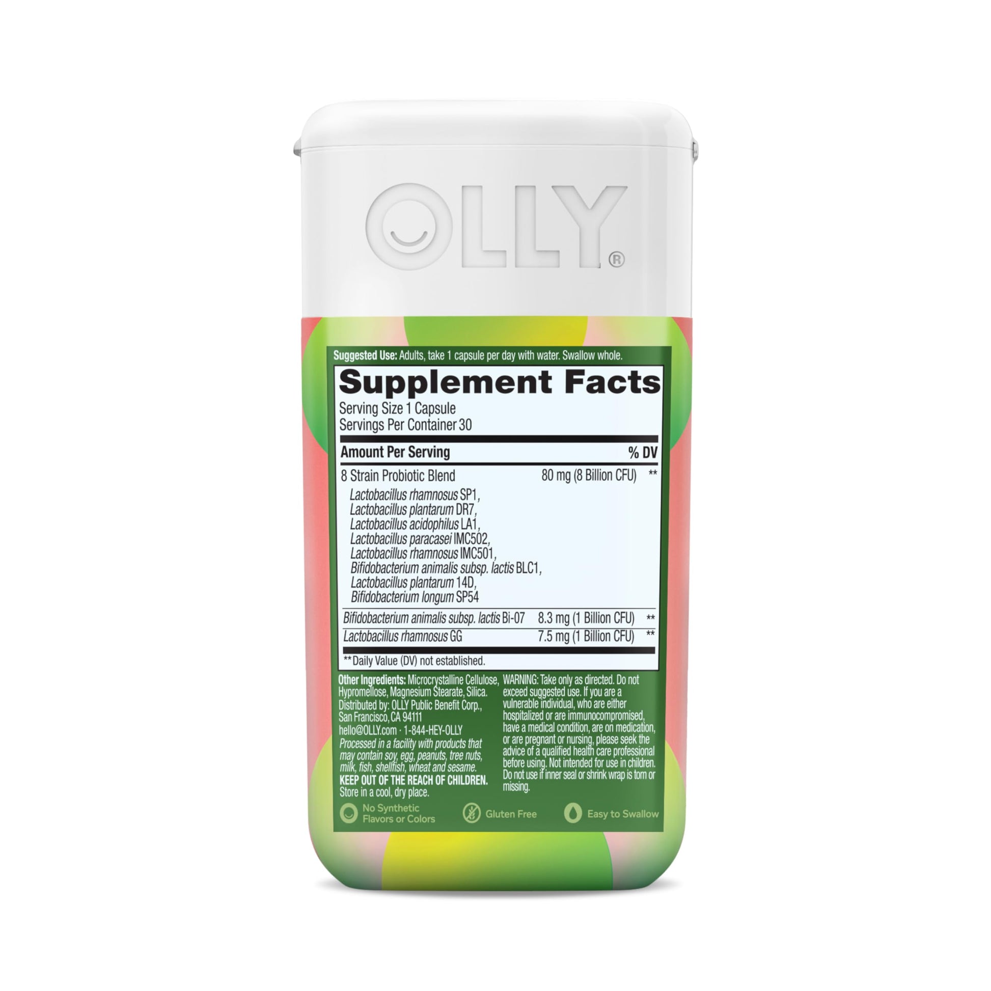 OLLY Big 10 Probiotic, Supports a Healthy Gut Microbiome,* 10 Billion CFUs, 30 Day Supply - 30 Count OLLYAu supplements
