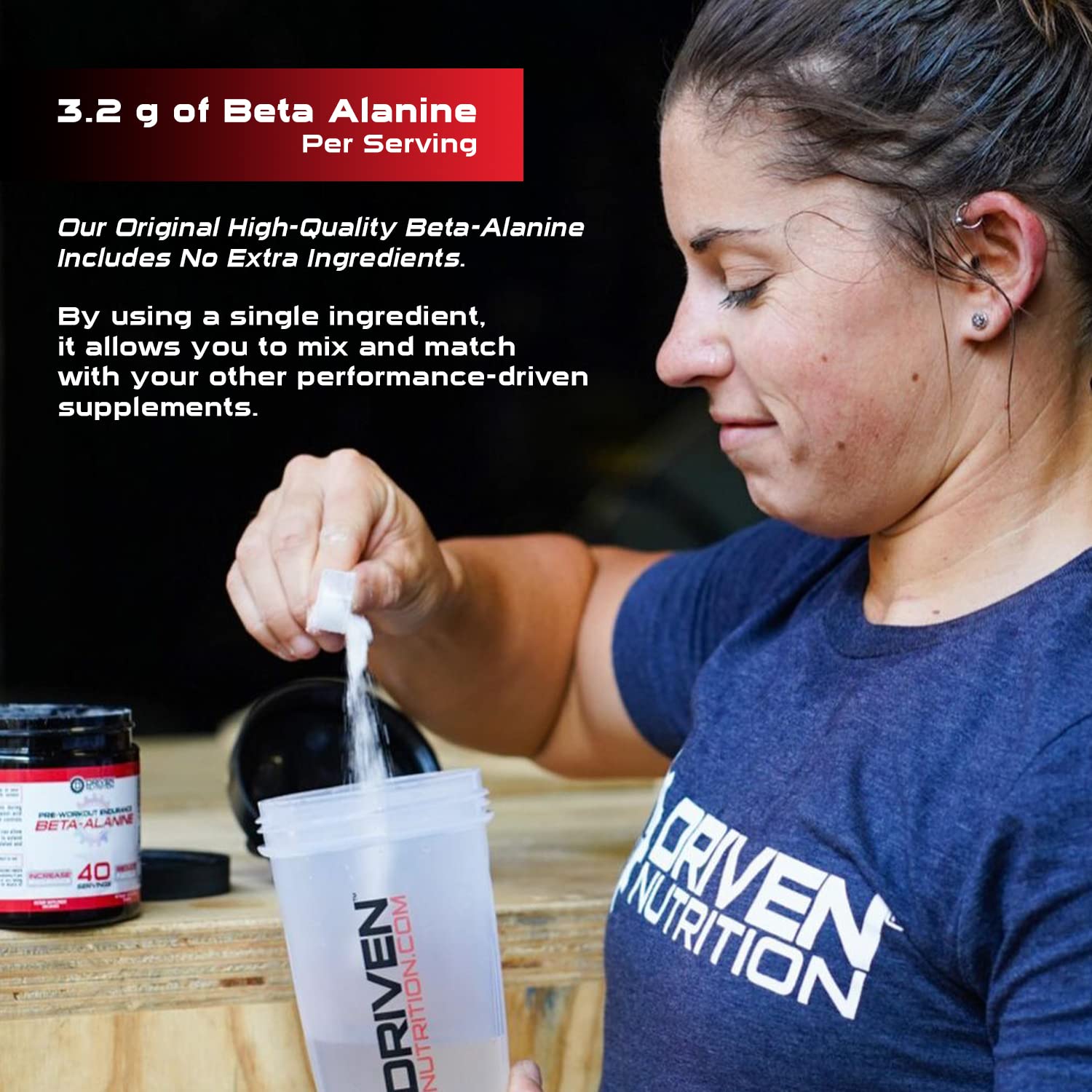 Driven Nutrition Beta Alanine, Unflavored - Preworkout Carnosine Booster for Physical Driven NutritionAu supplements
