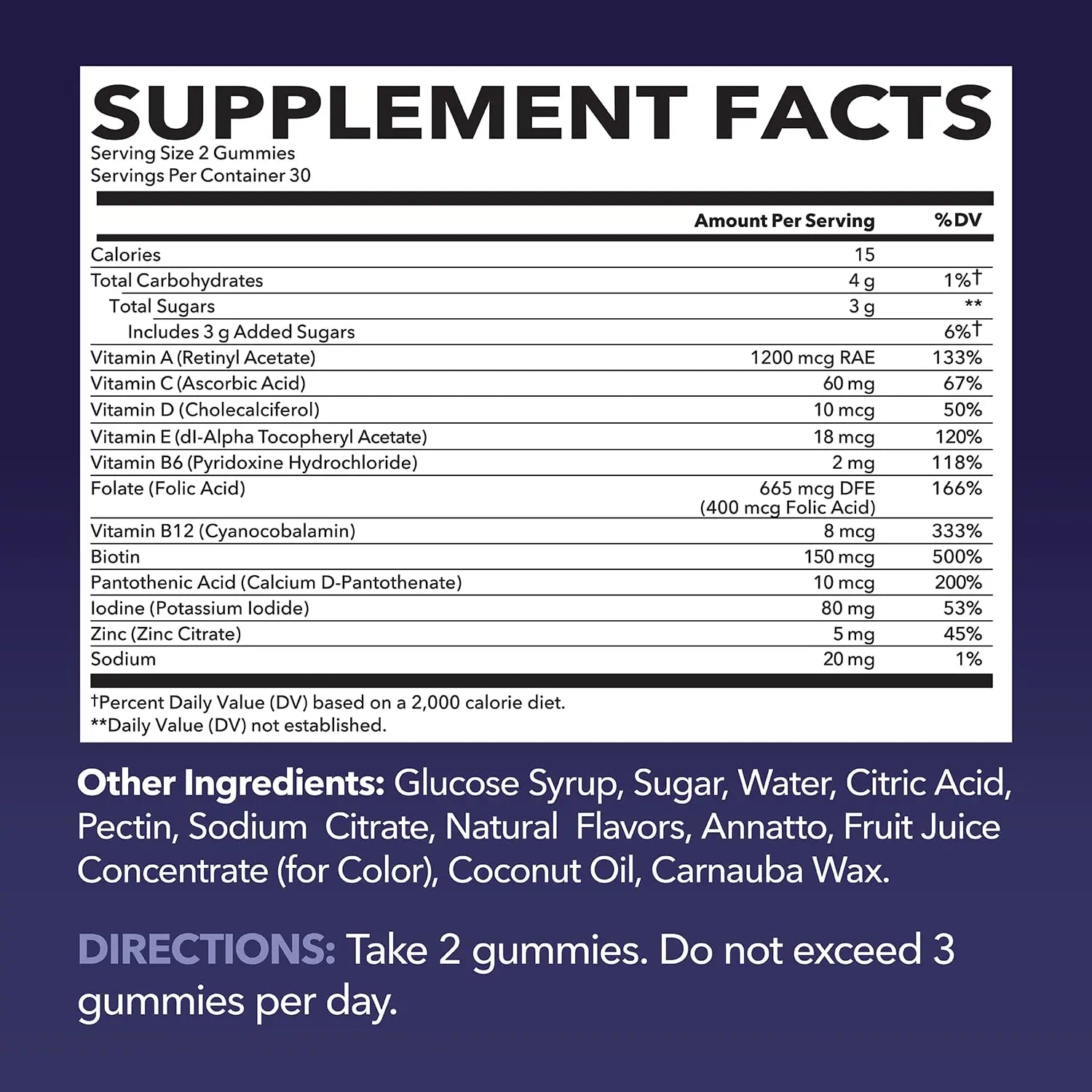 Multivitamin Gummies for Adults - Daily Gummy with Vitamin C, D, and Zinc for Men and Women - 60 Count - GLP-1 Nutritional Support HAVASU NUTRITIONAu supplements