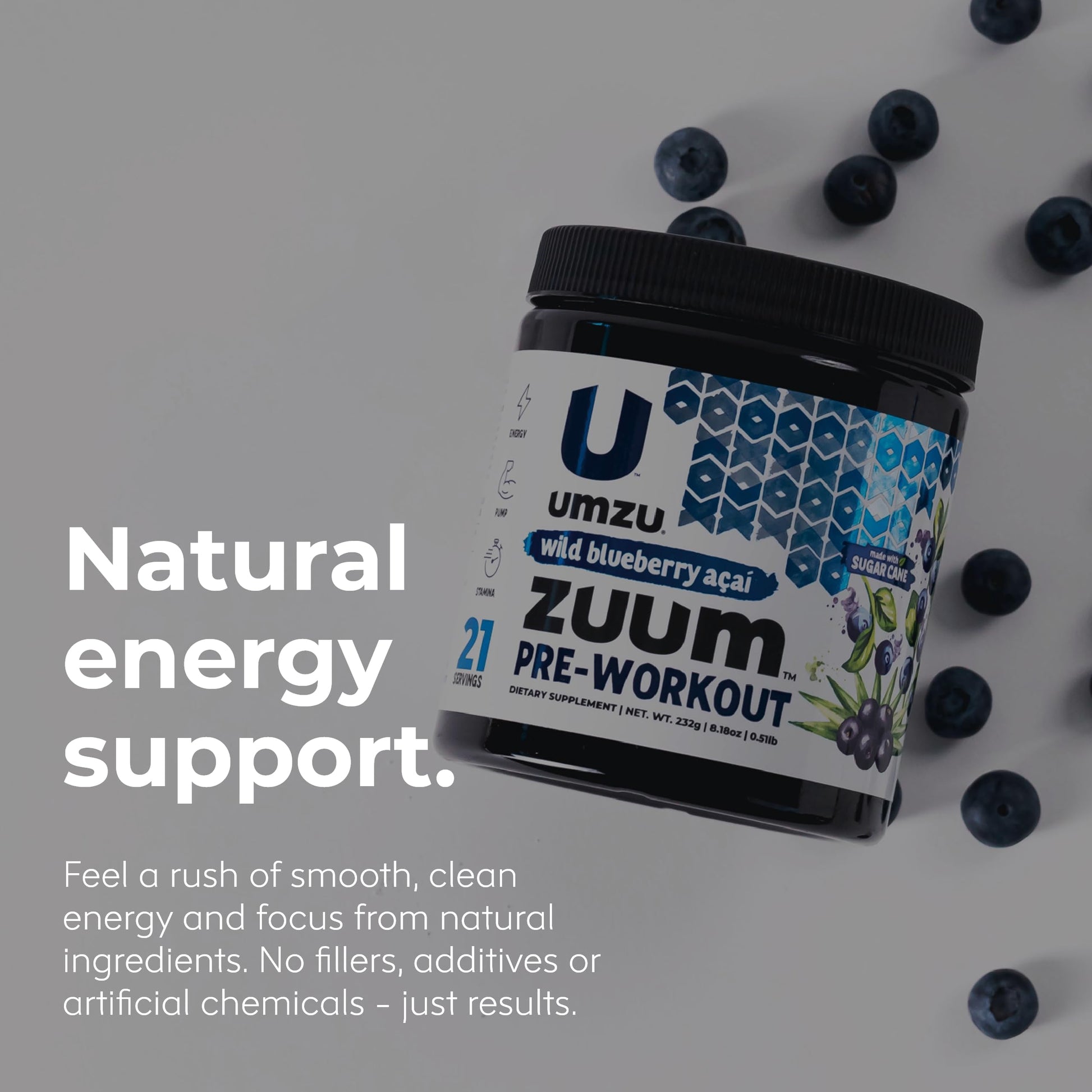 UMZU Zuum Pre-Workout Wild Blueberry Acai UMZUAu supplements