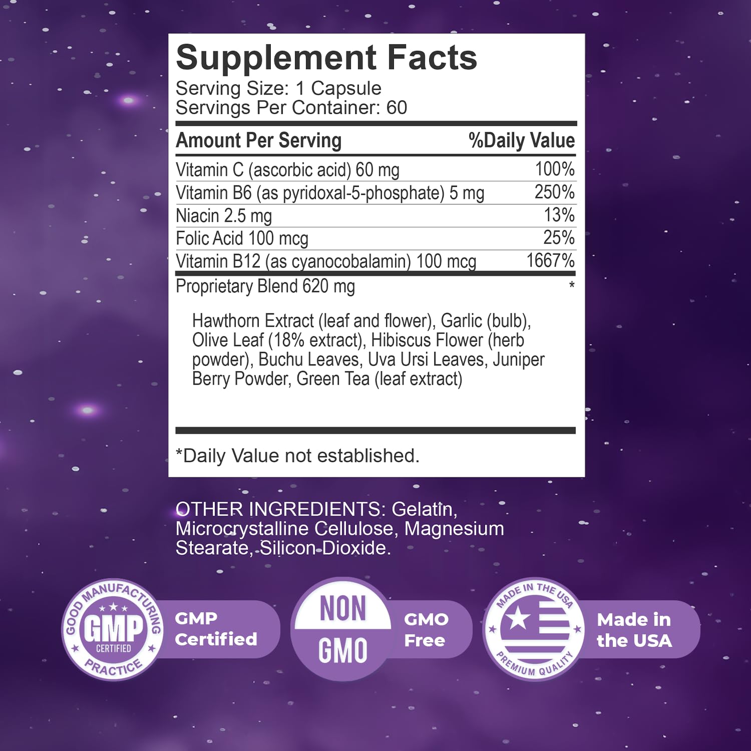 Nature’s NutriWave Sonus Complete – Natural Daily Formula with Vitamin C, B6, B12 & Folic Acid – Non-GMO, Easy to Use, GMP Certified – 60 Capsules, 1 Month Supply Nature’s NutriWaveAu supplements