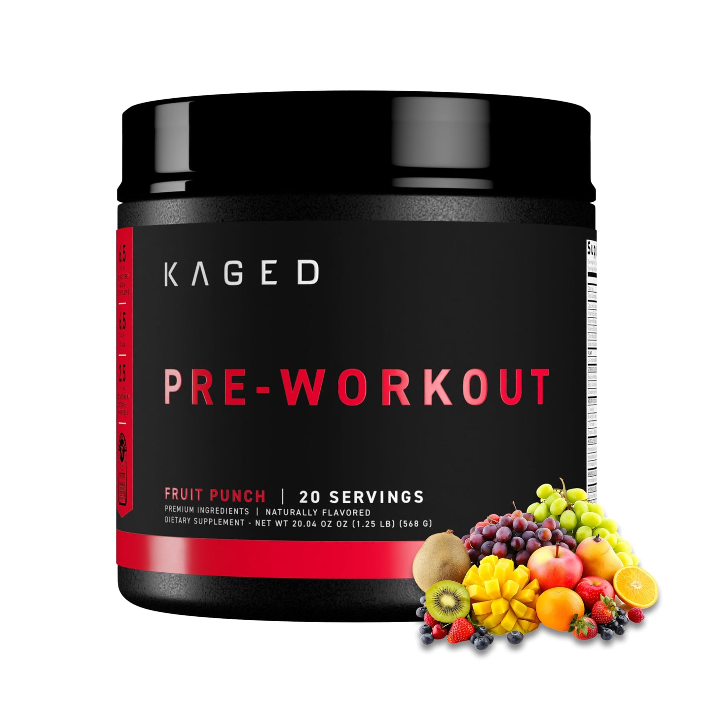 Kaged Stimulant Free Pre Workout Powder | Fruit Punch | Pre-Kaged | Formulated with Creatine, Beta Alanine | No Jitters | 20 Servings KagedUS supplements