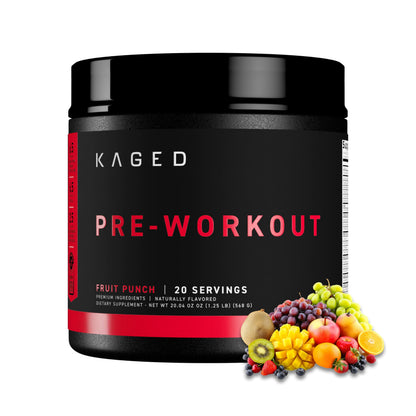 Kaged Stimulant Free Pre Workout Powder | Fruit Punch | Pre-Kaged | Formulated with Creatine, Beta Alanine | No Jitters | 20 Servings KagedUS supplements