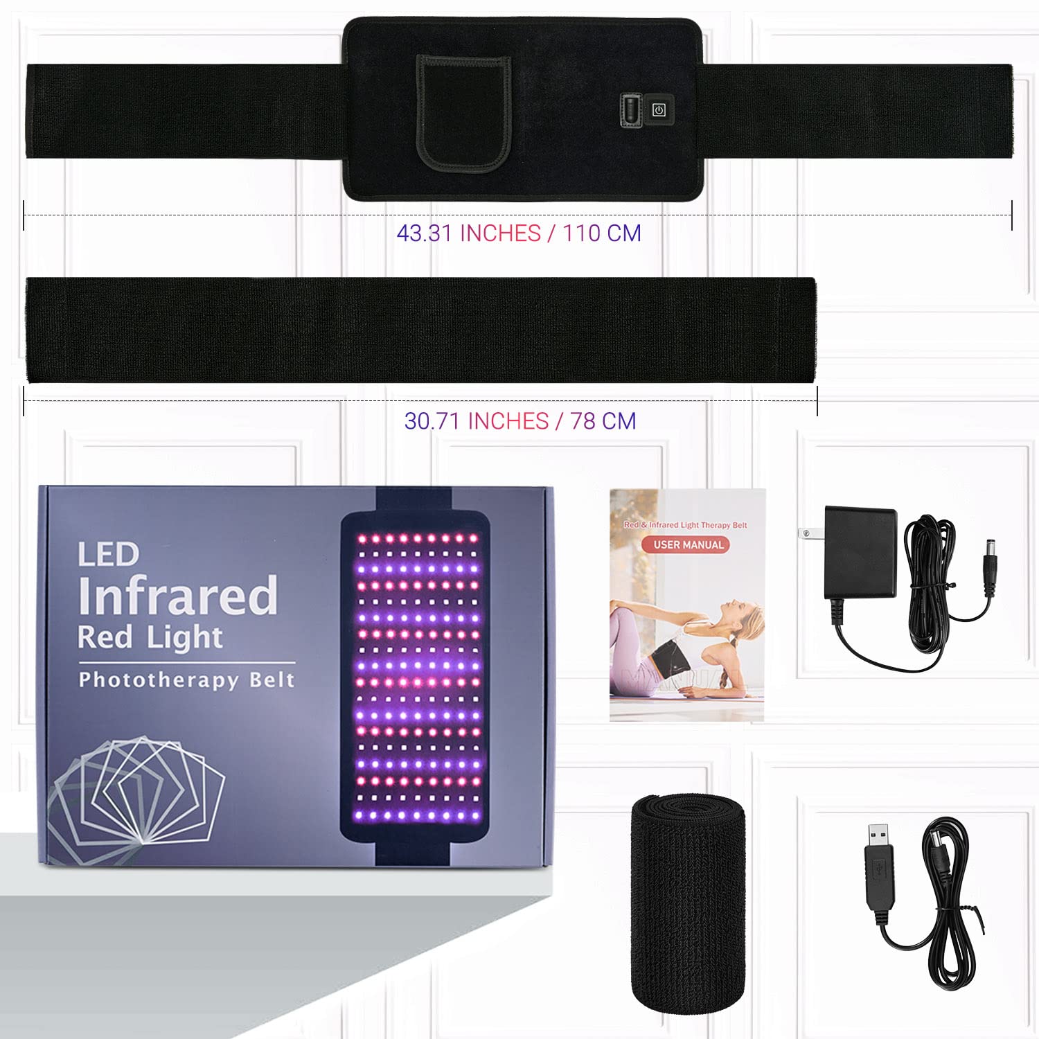 LPSAFP Red Light Therapy Belt for Body, Wearable Device with Blue, red and Near Infrared Light LPSAFPAu supplements