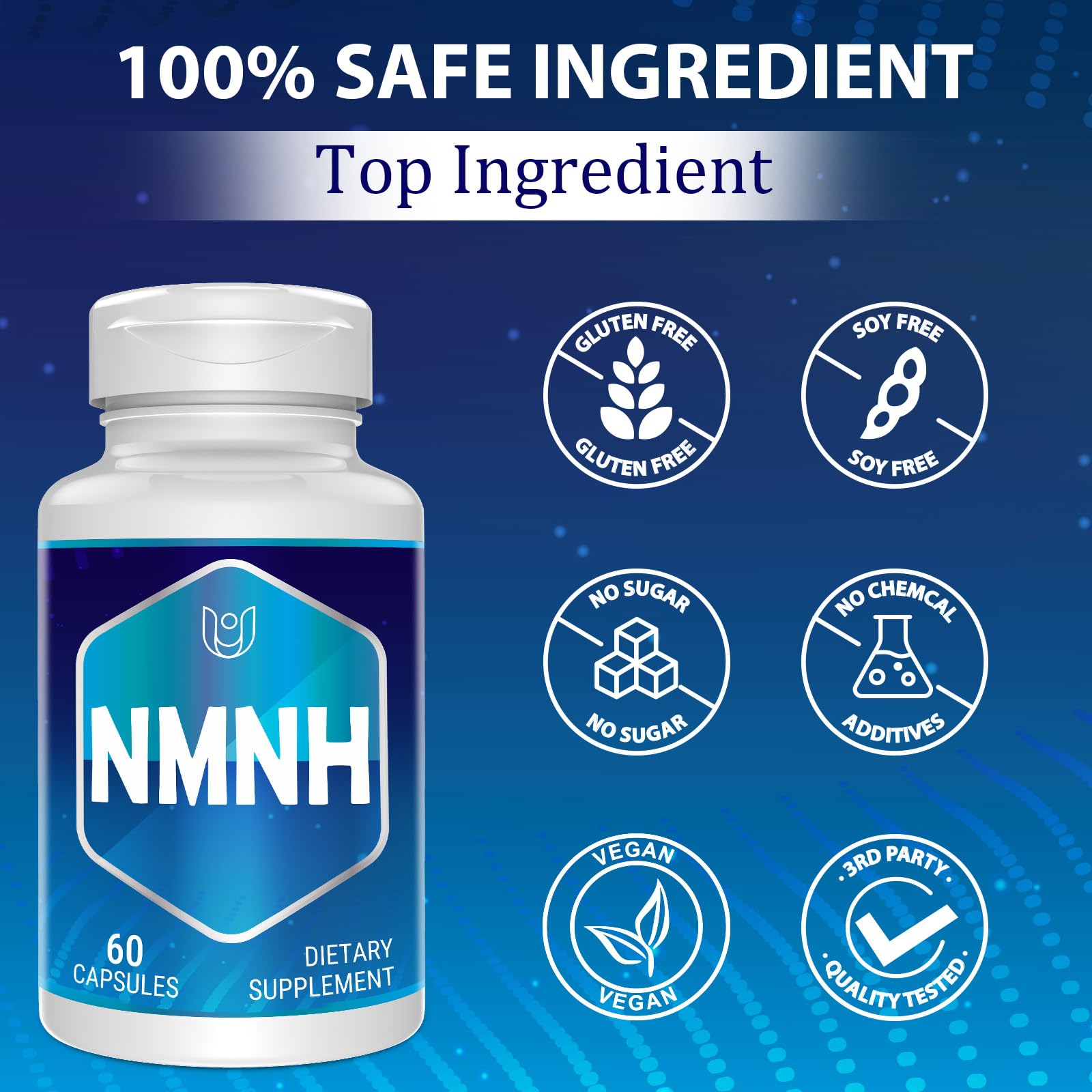 NMNH (Dihydronicotinamide Mononucleotide), NAD Supplement to Boost NAD+ Levels as We Age (May Be More Effective Than Nicotinamide Riboside), NMNH Supplement for Anti-Aging, 60 Capsules (60 Servings) UcessuyyAu supplements