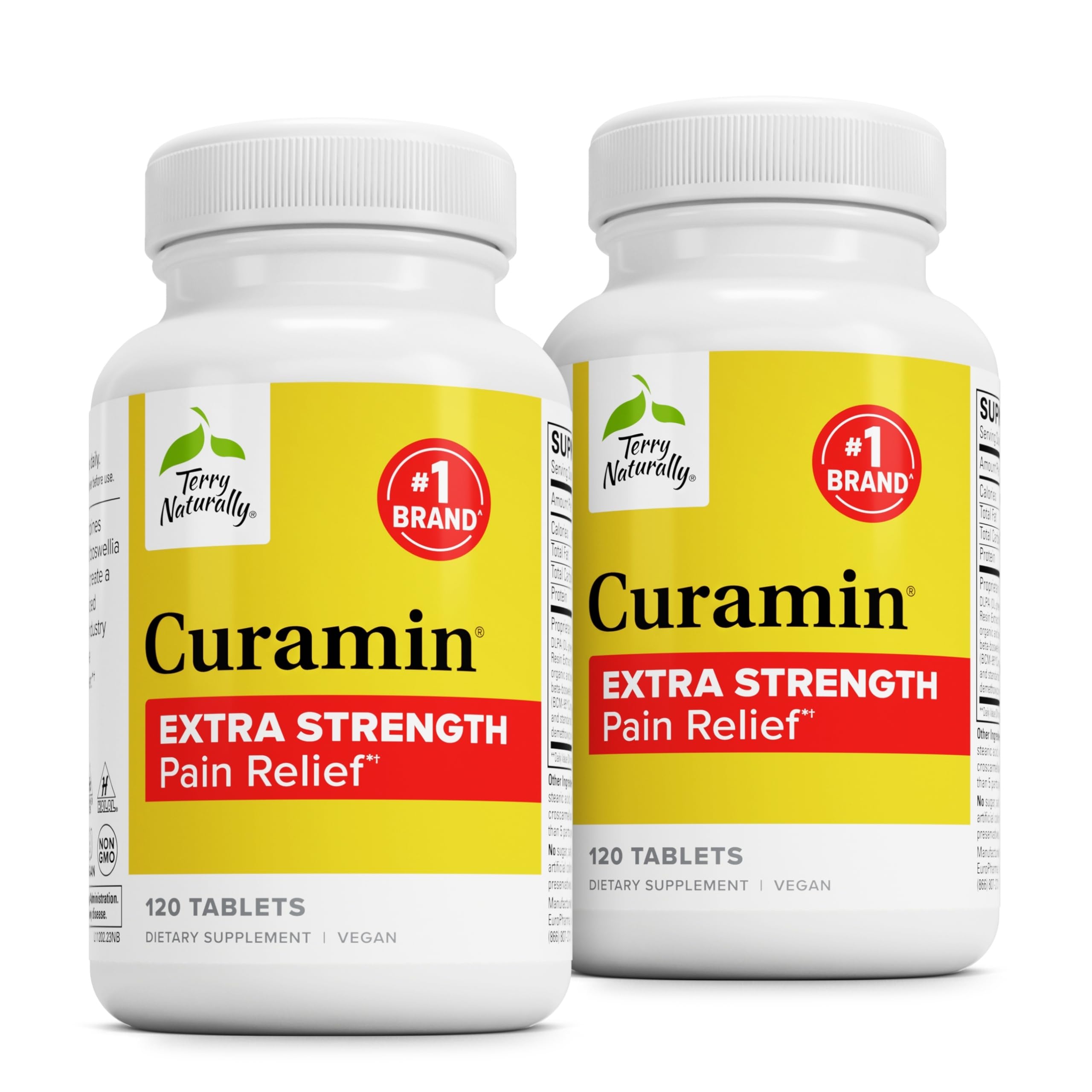 Terry Naturally Curamin Extra Strength - Curcumin & Boswellia for Healthy Circulation Support - Turmeric Supplement to Aid Joints, Muscle Health & Endorphin Production - 120 Tablets (Pack of 2) Terry NaturallyAu supplements