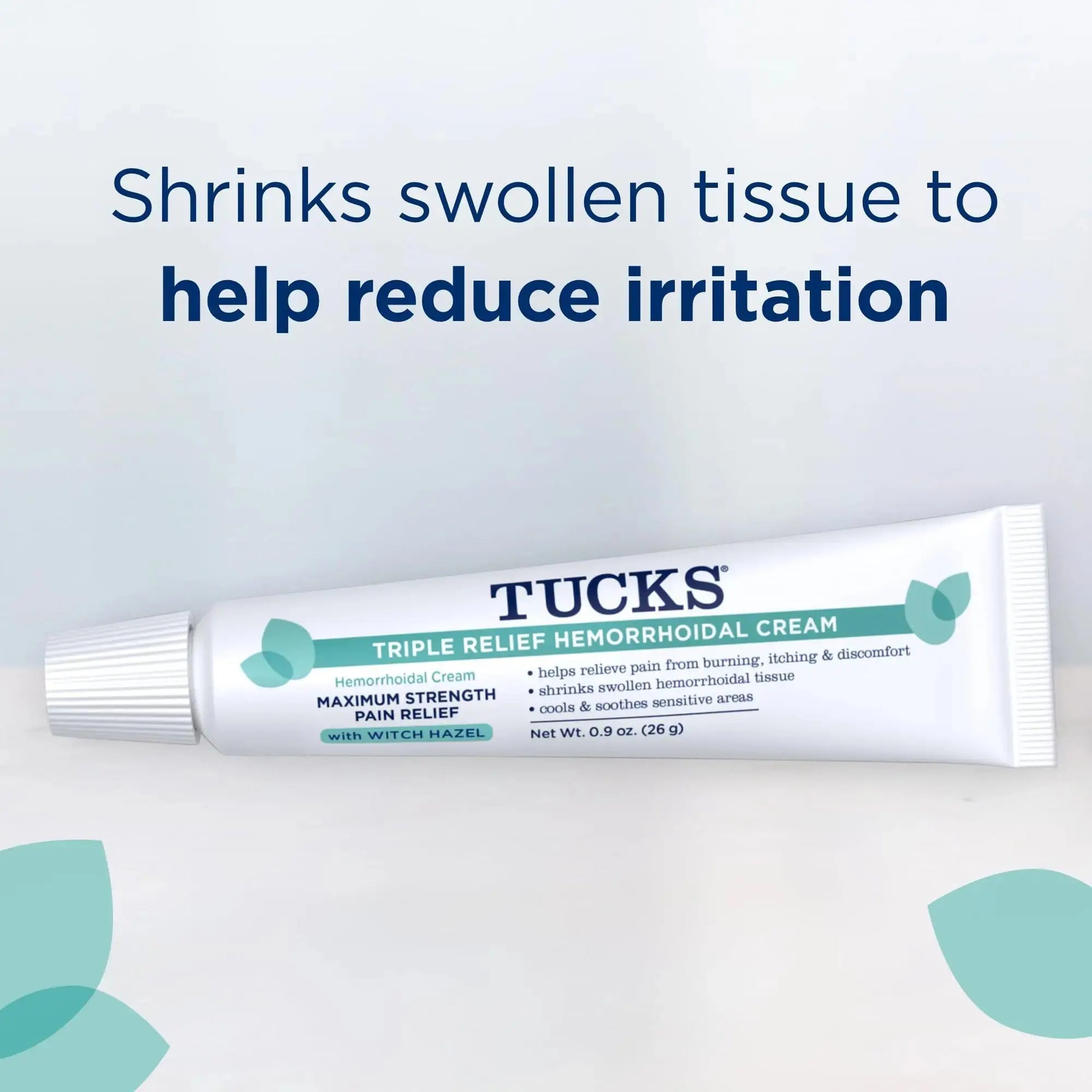 Tucks Triple Relief Hemorrhoidal Cream, Maximum Strength Pain Relief from Burning, Itching and Discomfort, with Witch Hazel, Treatment, Brand Used by Hospitals, 0.9oz. (26g) TUCKSAu supplements