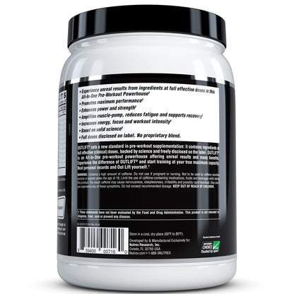 Nutrex Outlift Clinically Dosed Pre Workout Powder with Creatine, 8G Citrulline, BCAA Nutrex ResearchUS supplements