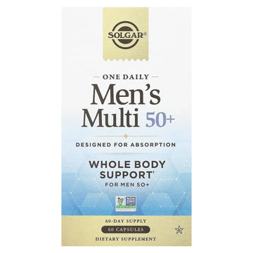 Solgar One Daily Men's Multi 50+ Whole Body Support for Men 50 and Older Highly Absorbable Delayed Release Heart, Energy SolgarAu supplements