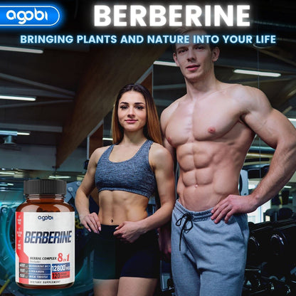 120 Capsules - Berberine Supplement 12800mg with Ceylon, Milk Thistle, Turmeric agobiUS supplements