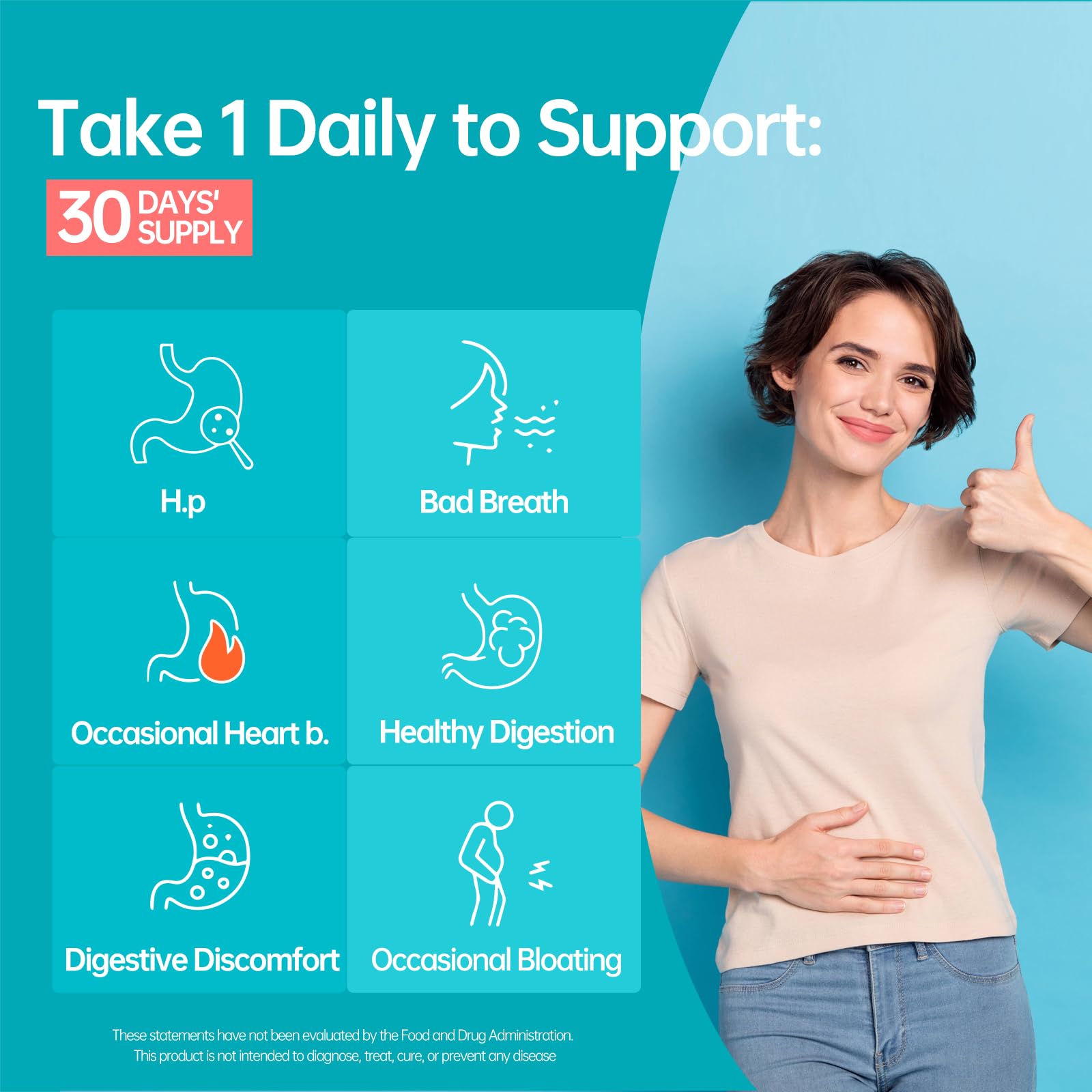 5-in-1 High Potency H. Pylori Probiotic, 1 Per Day - Supports Gastric Lining Integrity, Occasional Indigestion, Acid Comfort - Pylopass Lactobacillus Reuteri, Gluten Free, Vegan, 30ct, Made in Germany purmeoAu supplements