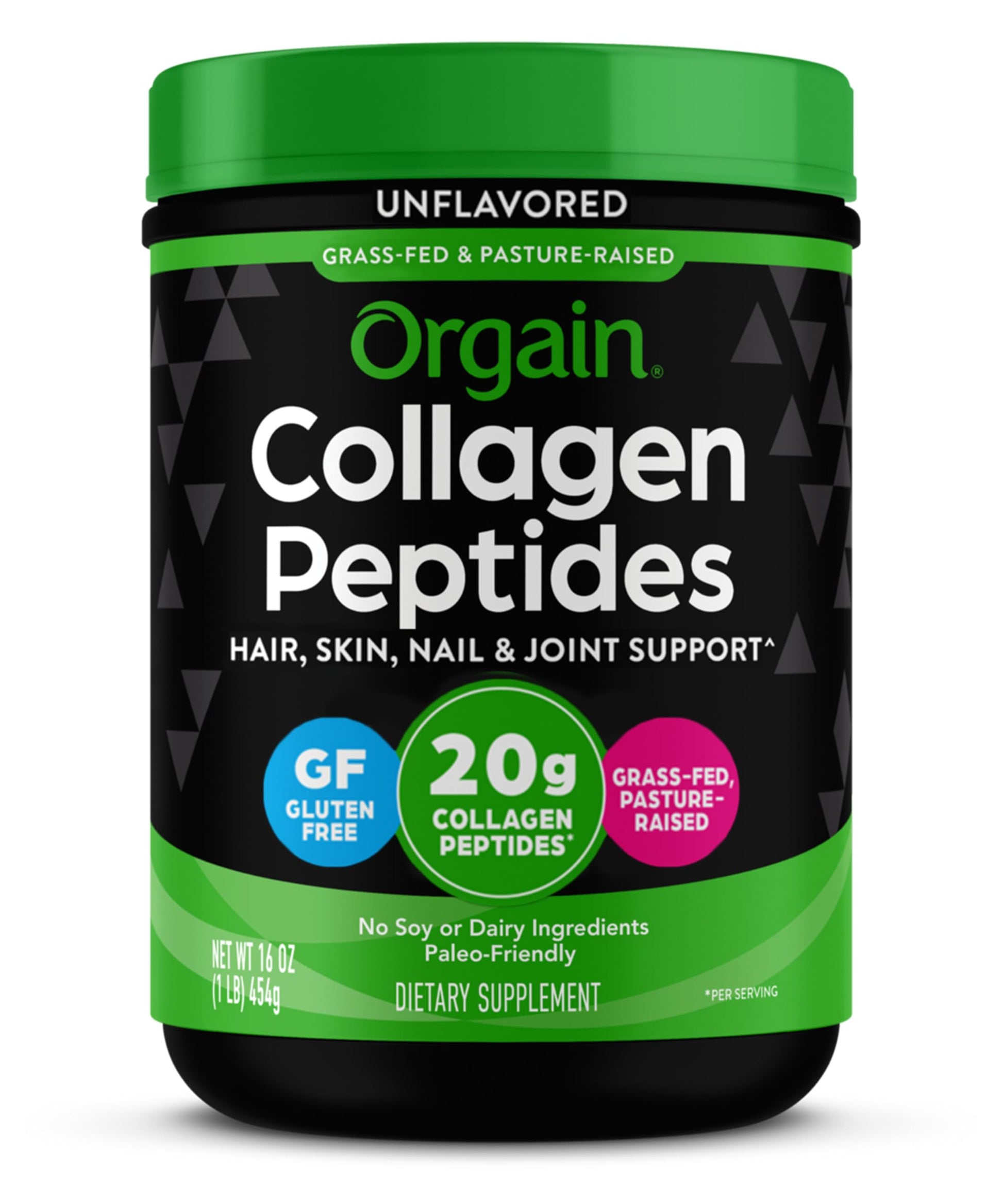 Orgain Hydrolyzed Collagen Peptides Powder, 20g Grass Fed Collagen - Hair, Skin, Nail OrgainAu supplements