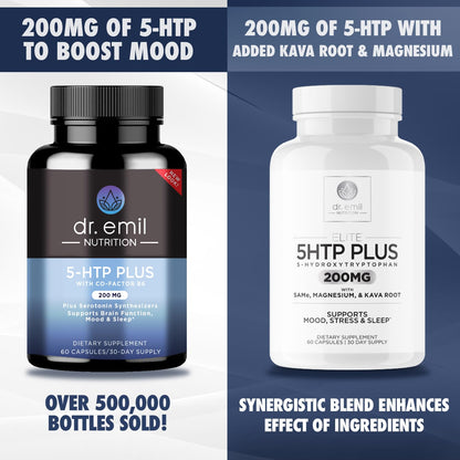 200 MG 5-HTP Elite with Kava Root Extract, Magnesium & SAM-e to Maintain Normal DR EMIL NUTRITIONUS supplements