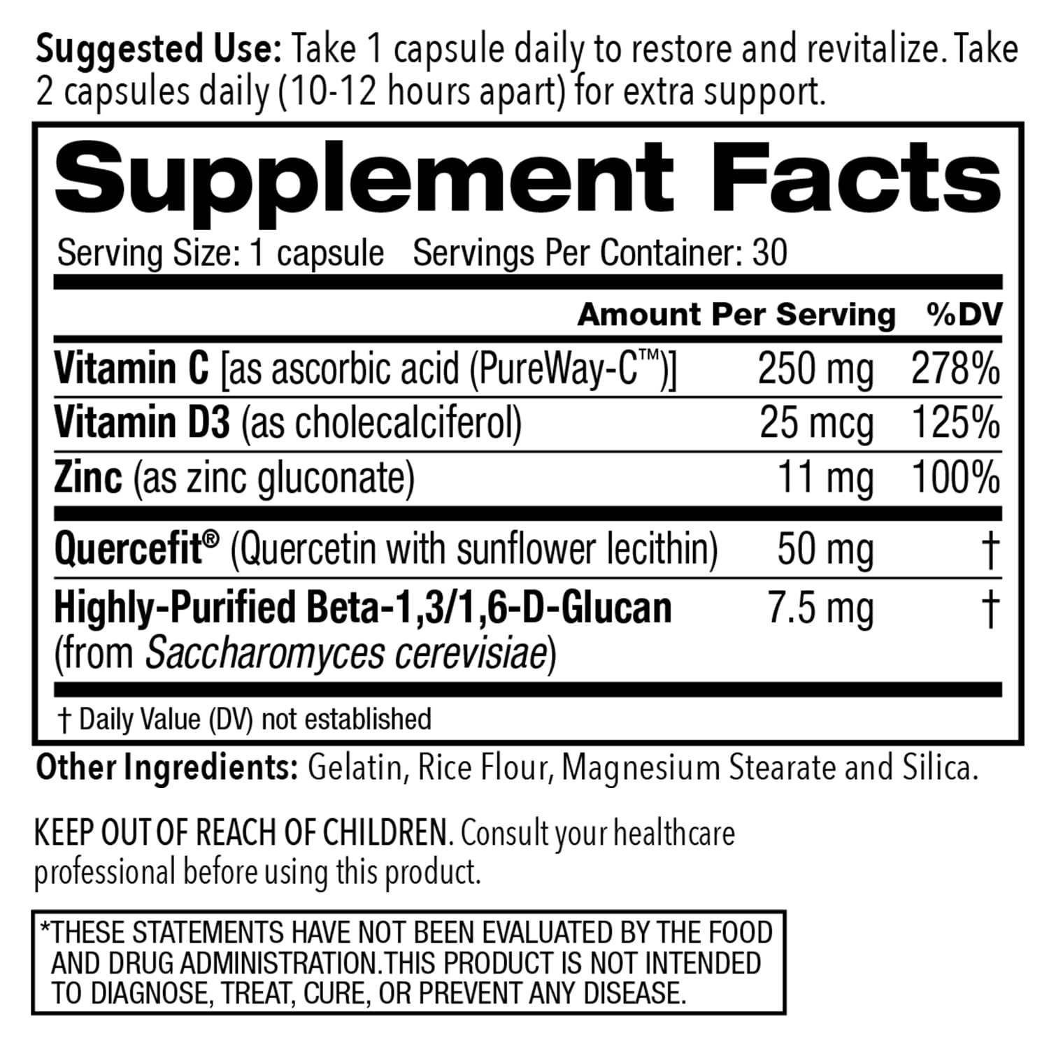 Juvenon AgeRenew Beta Glucan Anti Aging Immunity Support Supplement, Beta Glucan with Zinc Quercetin for Immune Defense Boost JuvenonAu supplements