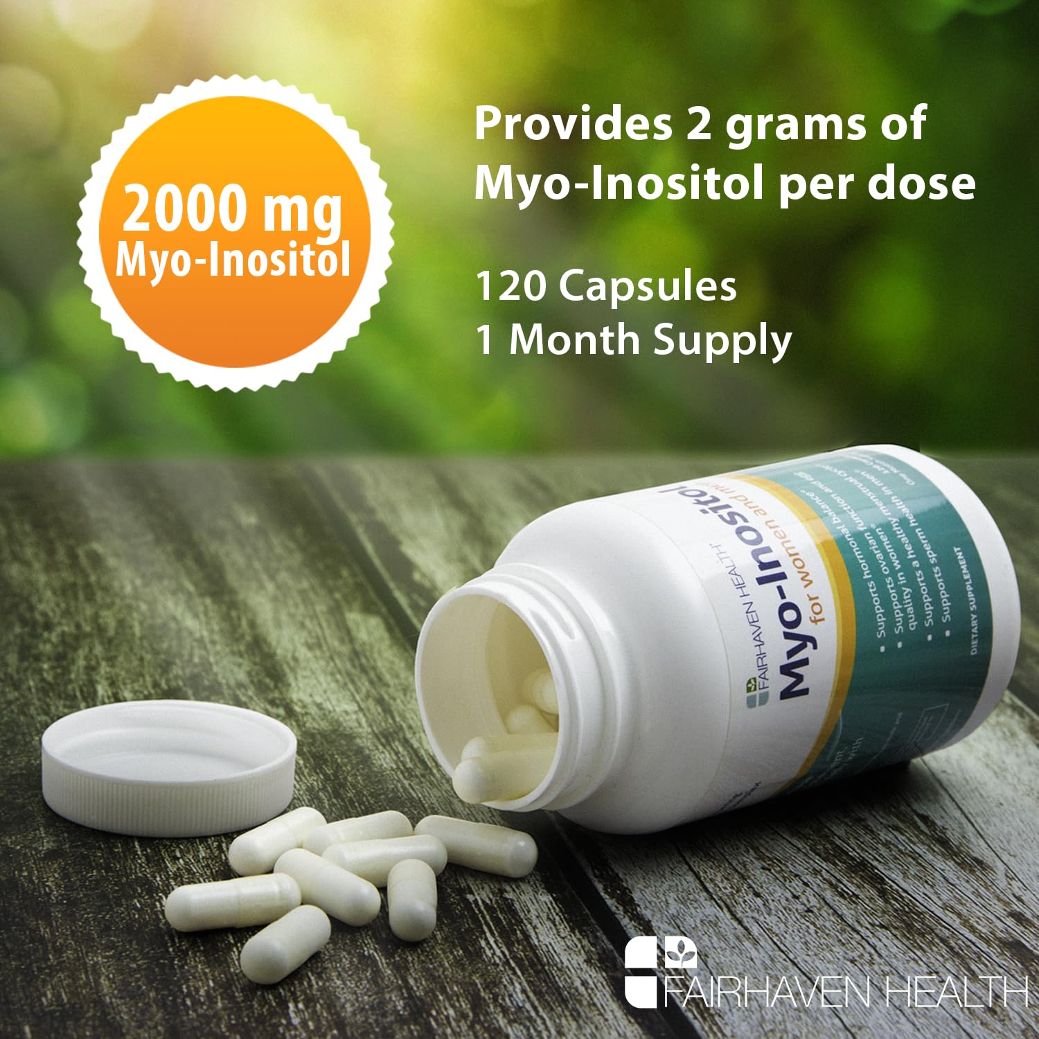 Fairhaven Health Myo-Inositol Supplement 2000mg | Male and Female Fertility Supplement Fairhaven HealthUS supplements