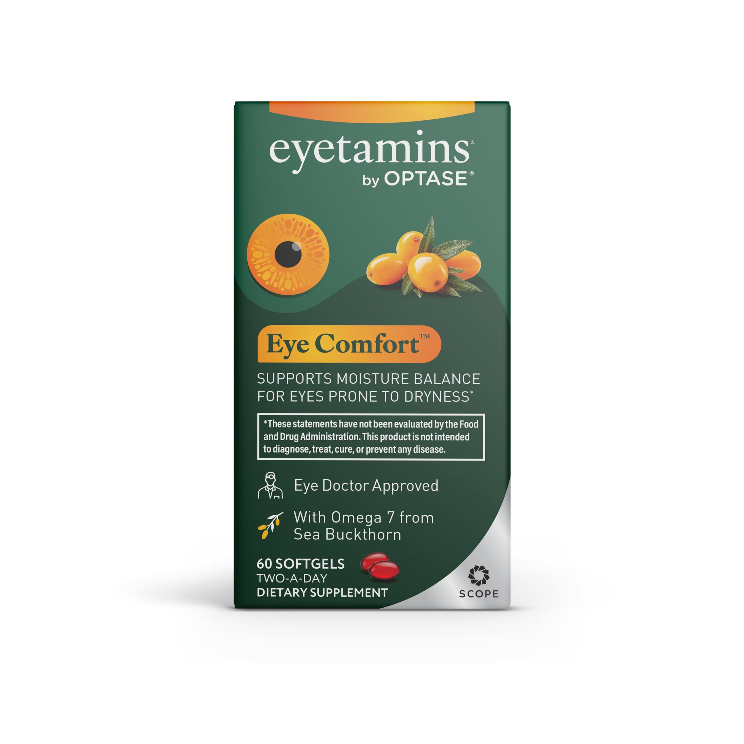 eyetamins® by OPTASE® Eye Comfort™ - 60 Softgels - Eye Doctor Recommended - an Omega-Based Eye Supplement formulated to Support Moisture Balance and Eye Comfort from Within. Plant Based Soft gels. eyetaminsAu supplements