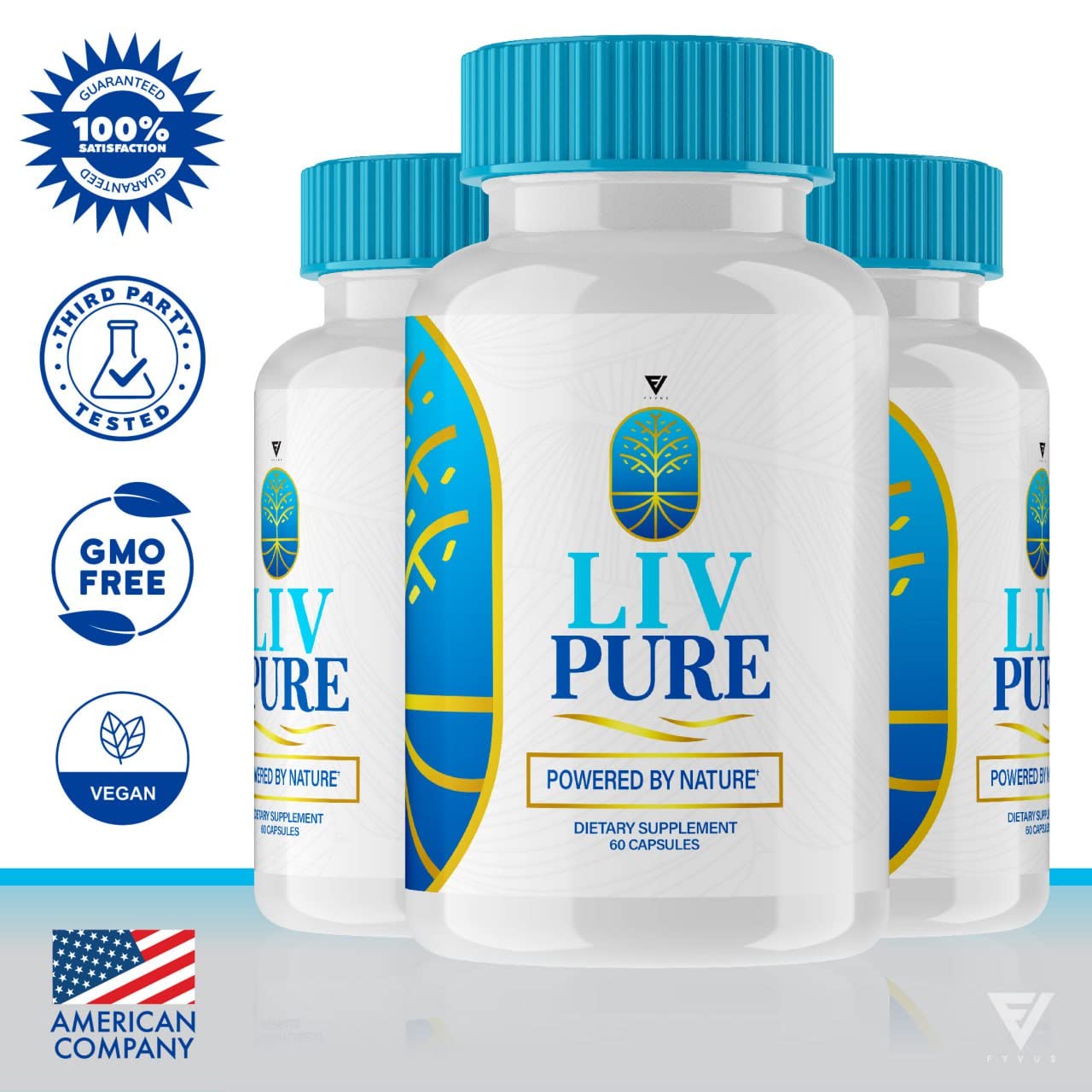 (3 Pack) Liv Pure Pills, Livpure Liver Detox Cleanse Management Capsules Advanced Formula Supplement FyvusUS supplements