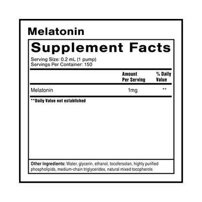 Quicksilver Scientific Liposomal Melatonin - Bedtime, Jet Lag & Immune Support Liquid for Adults - Efficient, Superior Absorption 1mg to Minimize Morning Drowsiness (30 ml) Quicksilver ScientificUS supplements