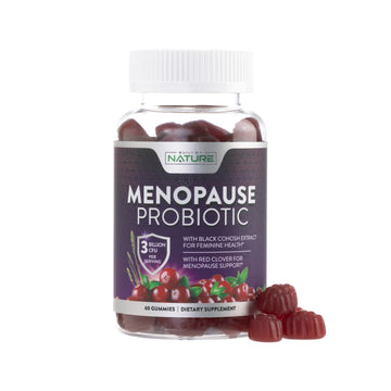 Menopause Supplements for Women - Menopause Probiotic Gummy - Women’s Menopause Relief for Hot Flashes, Night Sweats & Mood Swings with Black Cohosh & Cranberry - Non-GMO, Vegan - 60 Gummies Built by NatureAu supplements