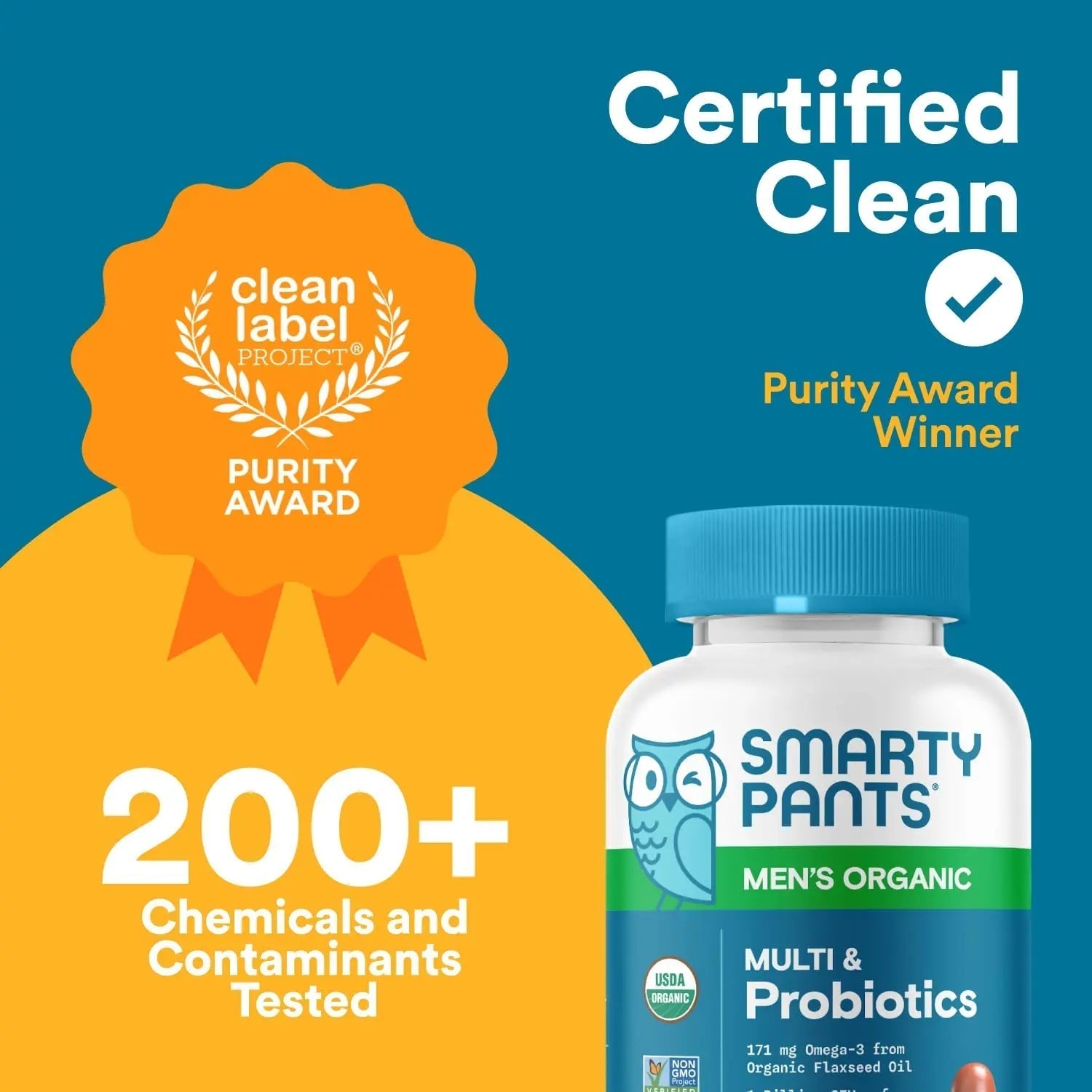 SmartyPants Multivitamin for Men, Organic Gummies: Probiotics, CoQ10, Methylfolate, Omega 3 (ALA), Vitamin D3, C, Vitamin B12 SmartyPantsAu supplements