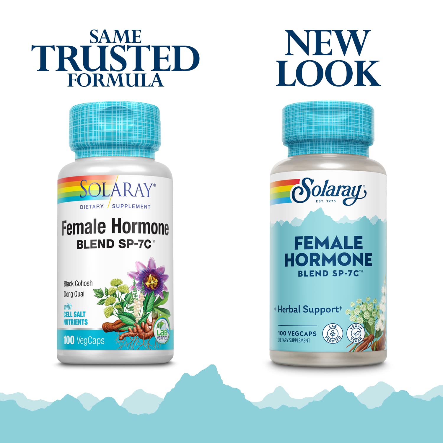 SOLARAY Female Hormone Blend SP-7C | W/Black Cohosh, Dong Quai, Passion Flower, Wild Yam & More | 100 VegCaps, 50 Serv. SOLARAYAu supplements