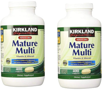Kirkland Signature Adult 50+ Multi Vitamins & Minerals, 400 Tablets (2 Pack) KIRKLANDAu supplements