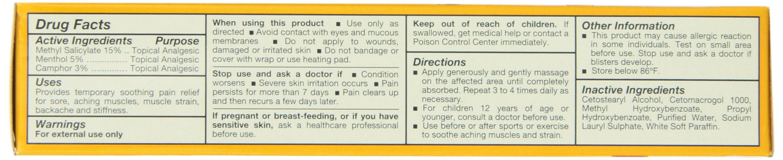 Tiger Muscle Rub Topical Analgesic Cream 2 Ounces (57 g) (Pack of 4) Tiger BalmAu supplements