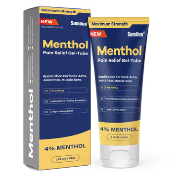 Sumifun Menthol Pain Relief Gel-Tube-3 FL OZ Tube (Pack of 2)- for Knee & Lower Back, Sore Muscle, Neck Shoulder Pain Relief SumifunAu supplements